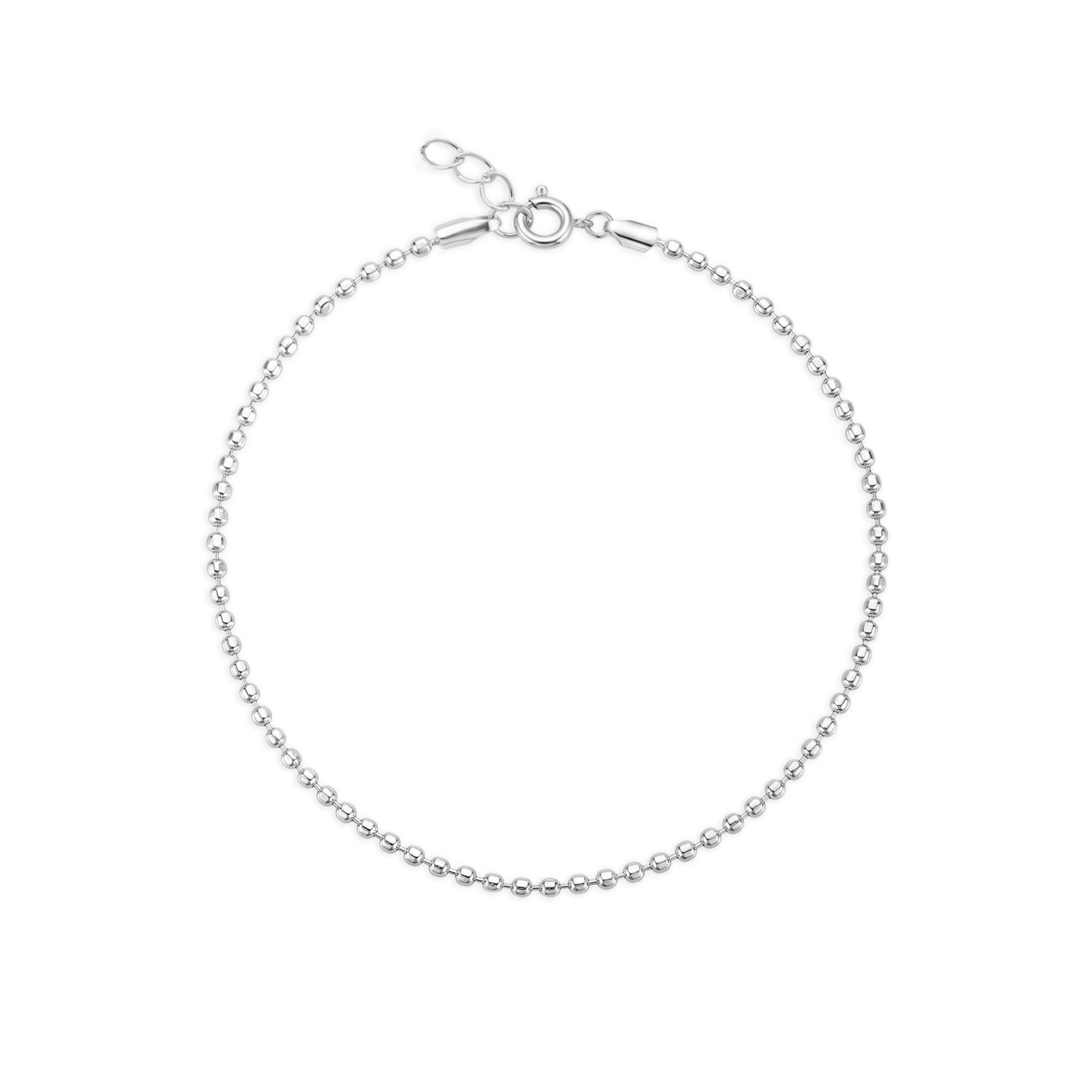 925 Silver Ball Chained Bracelet