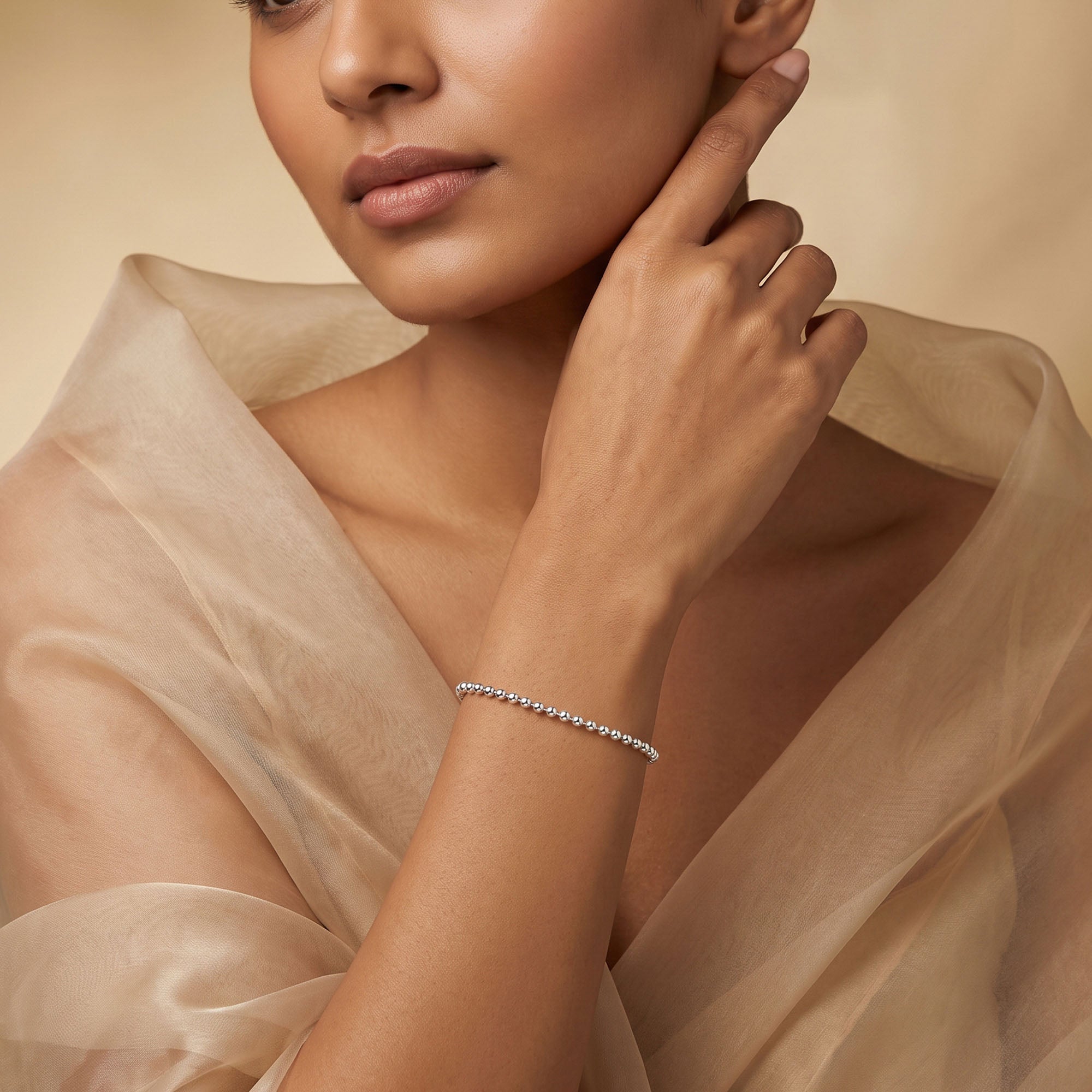 925 Silver Ball Chain Bracelet
