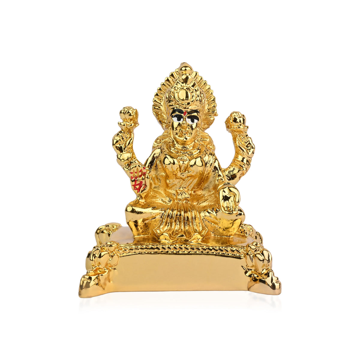 999 Silver Plated Goddess Lakshmi Seated Idol