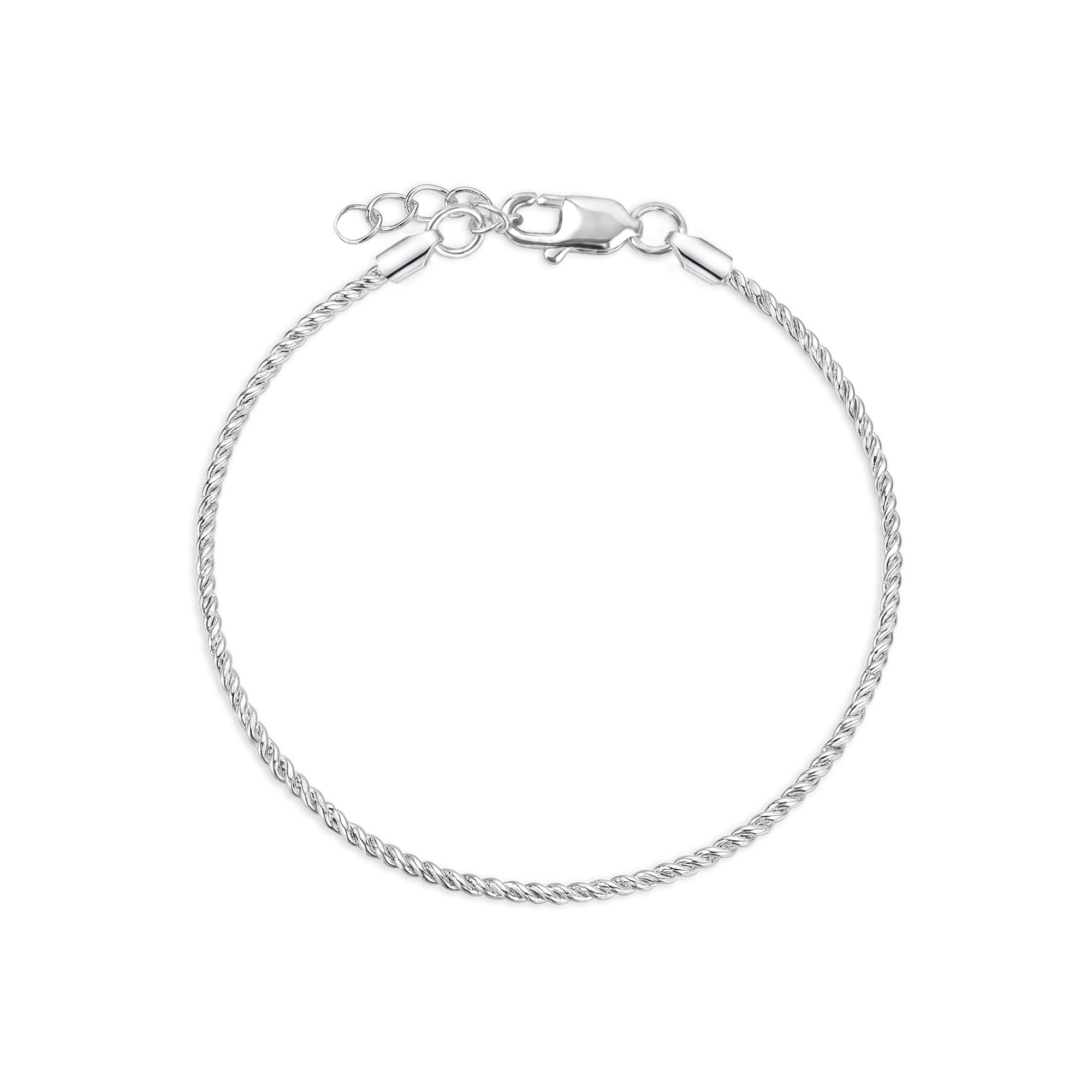 Silver Twisted Rope Bracelet
