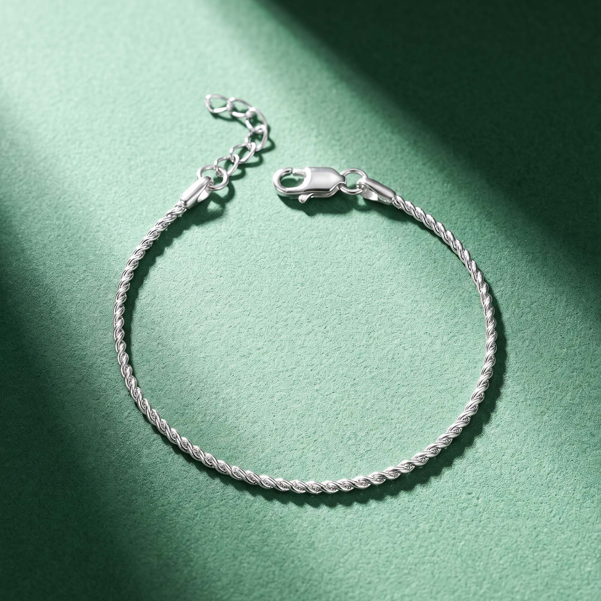 Silver Twisted Rope Bracelet