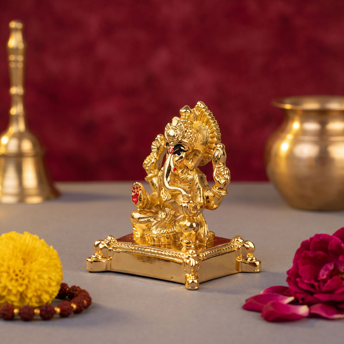 999 Silver Plated Lord Ganesha Idol