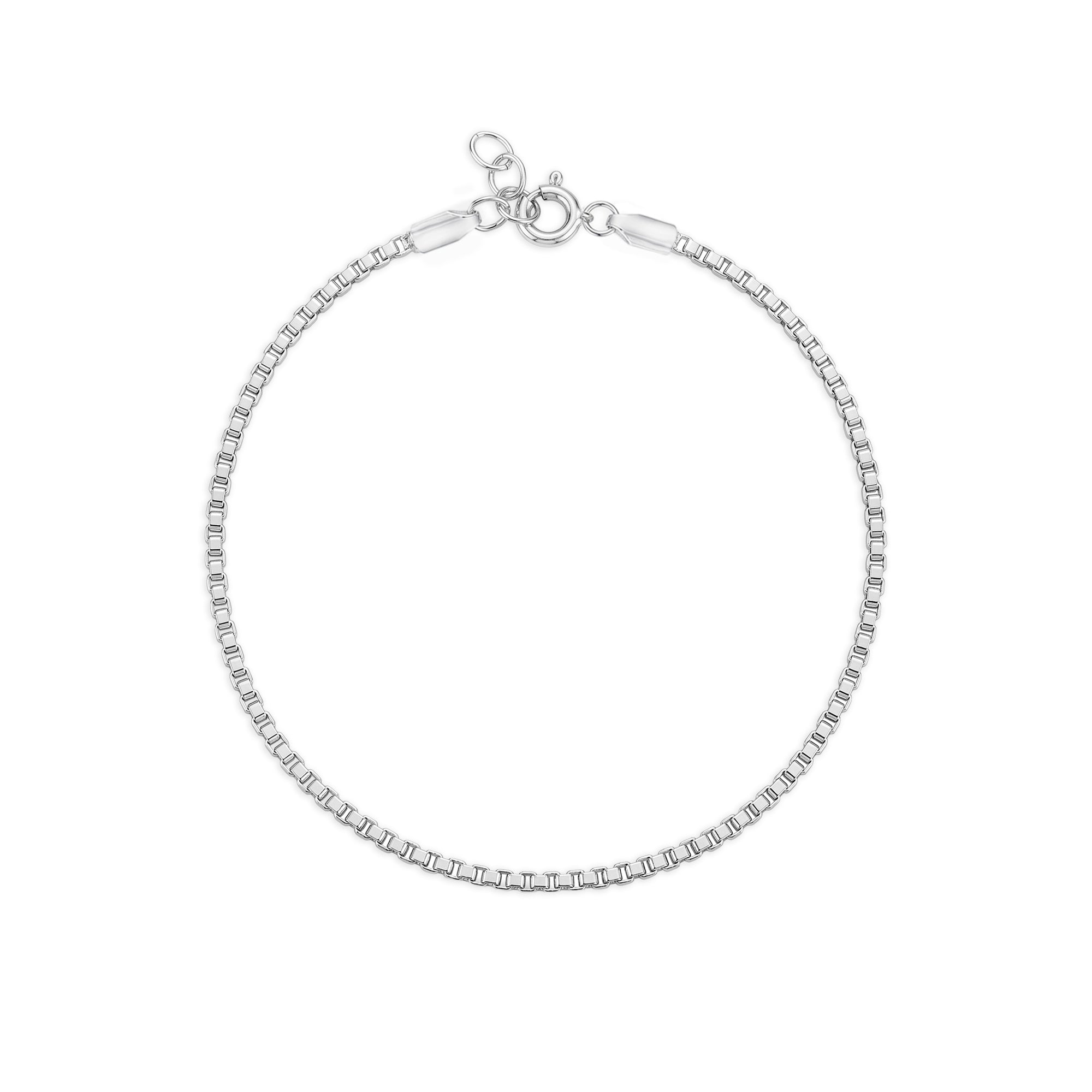Silver Grid Chain Bracelet