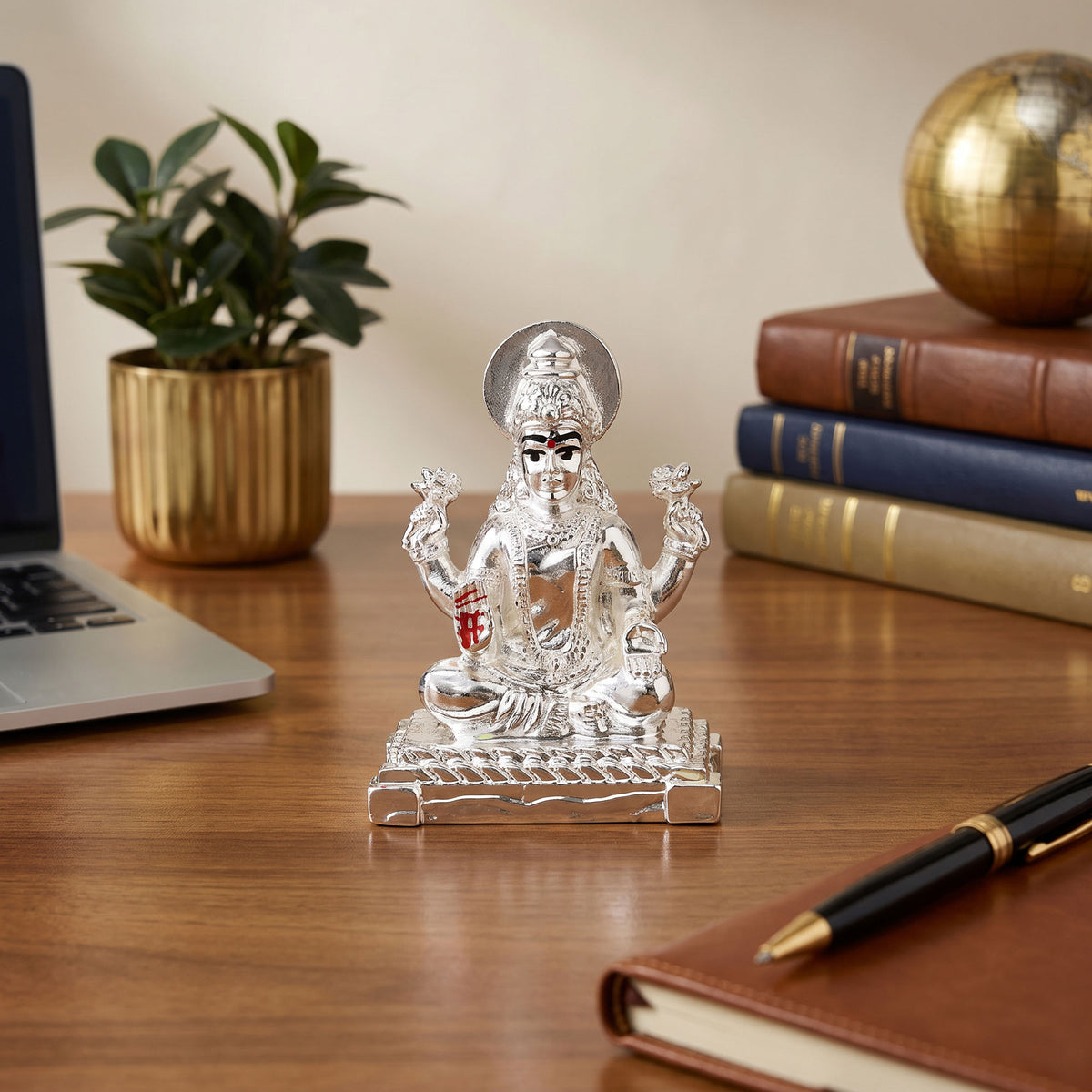 999 Silver Goddess Lakshmi Idol