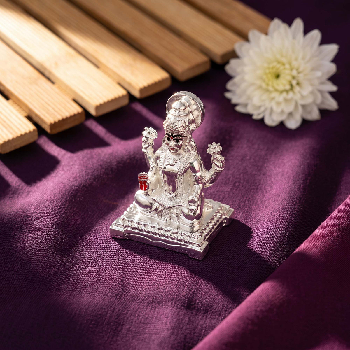 999 Silver Goddess Lakshmi Idol