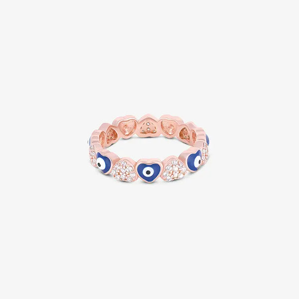 Evil Eye Heart Ring