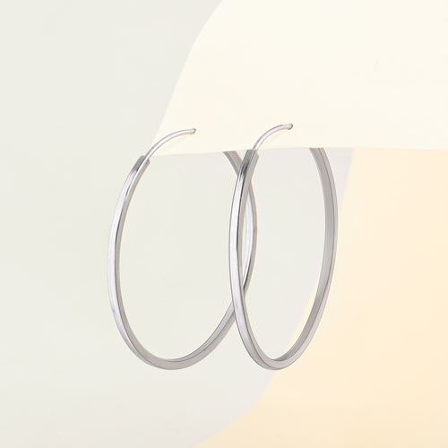 Solyn Silver Hoops