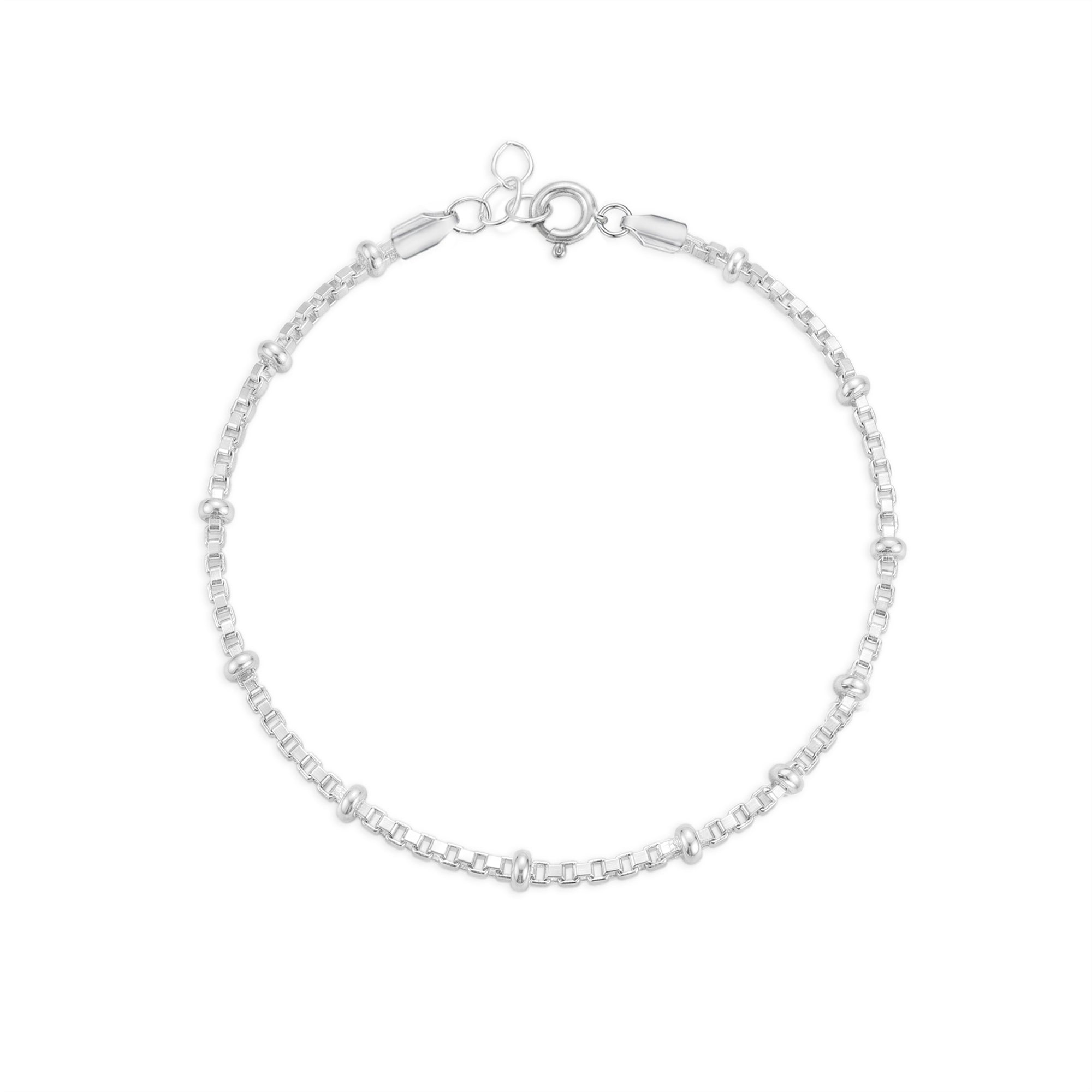 Beaded Box Chain Bracelet