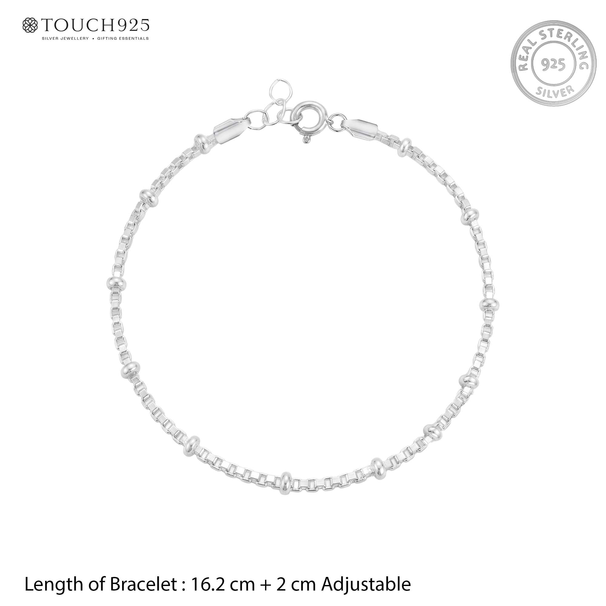Beaded Box Chain Bracelet