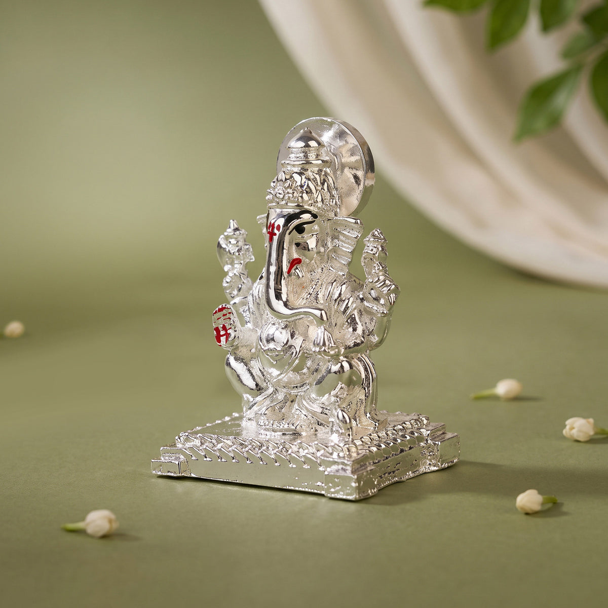 999 Silver Lord Ganesha Idol