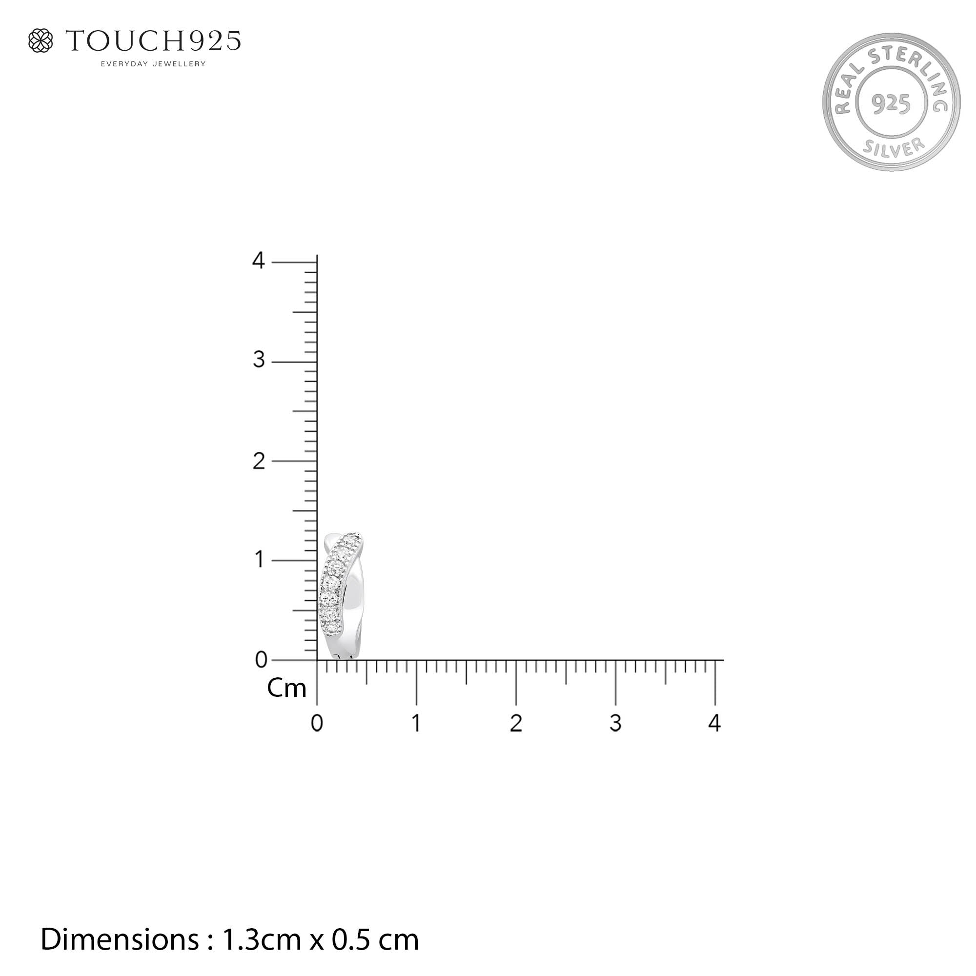 Sculpted Spark CZ Hoops