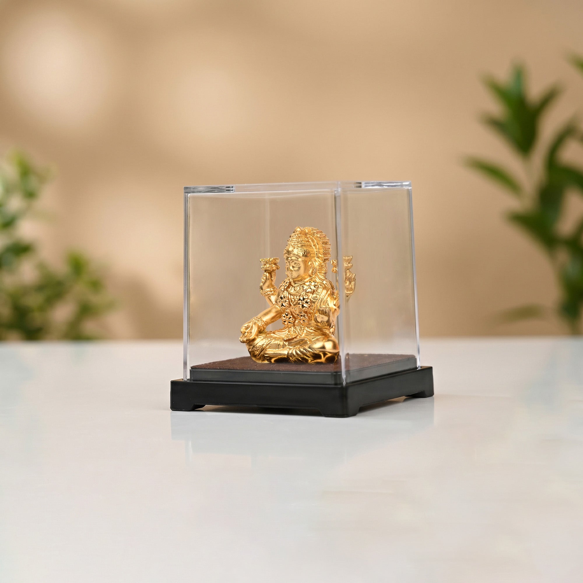 Goddess Lakshmi 24K Gold Foil Display Idol