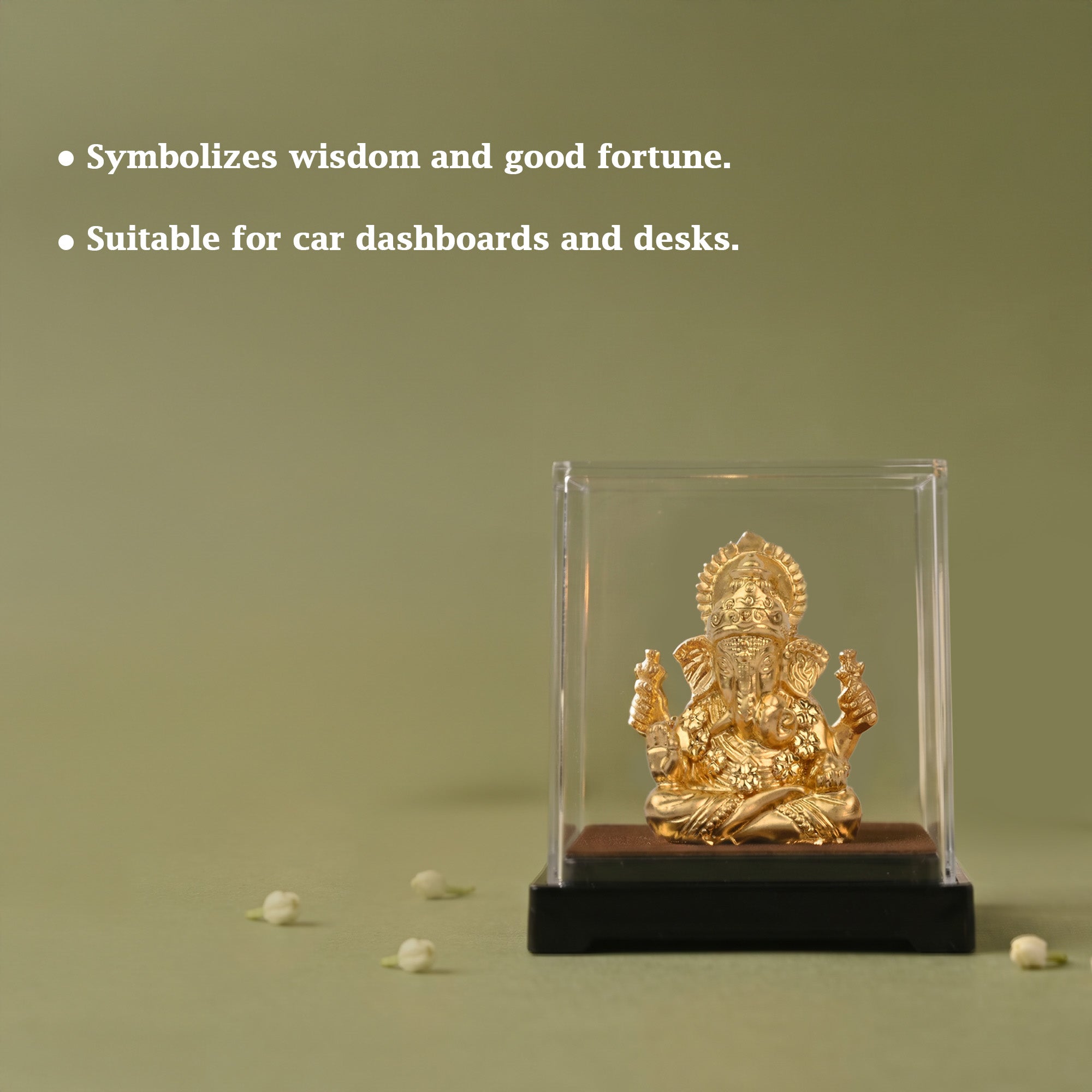 Lord Ganesha 24K Gold Foil Display Idol