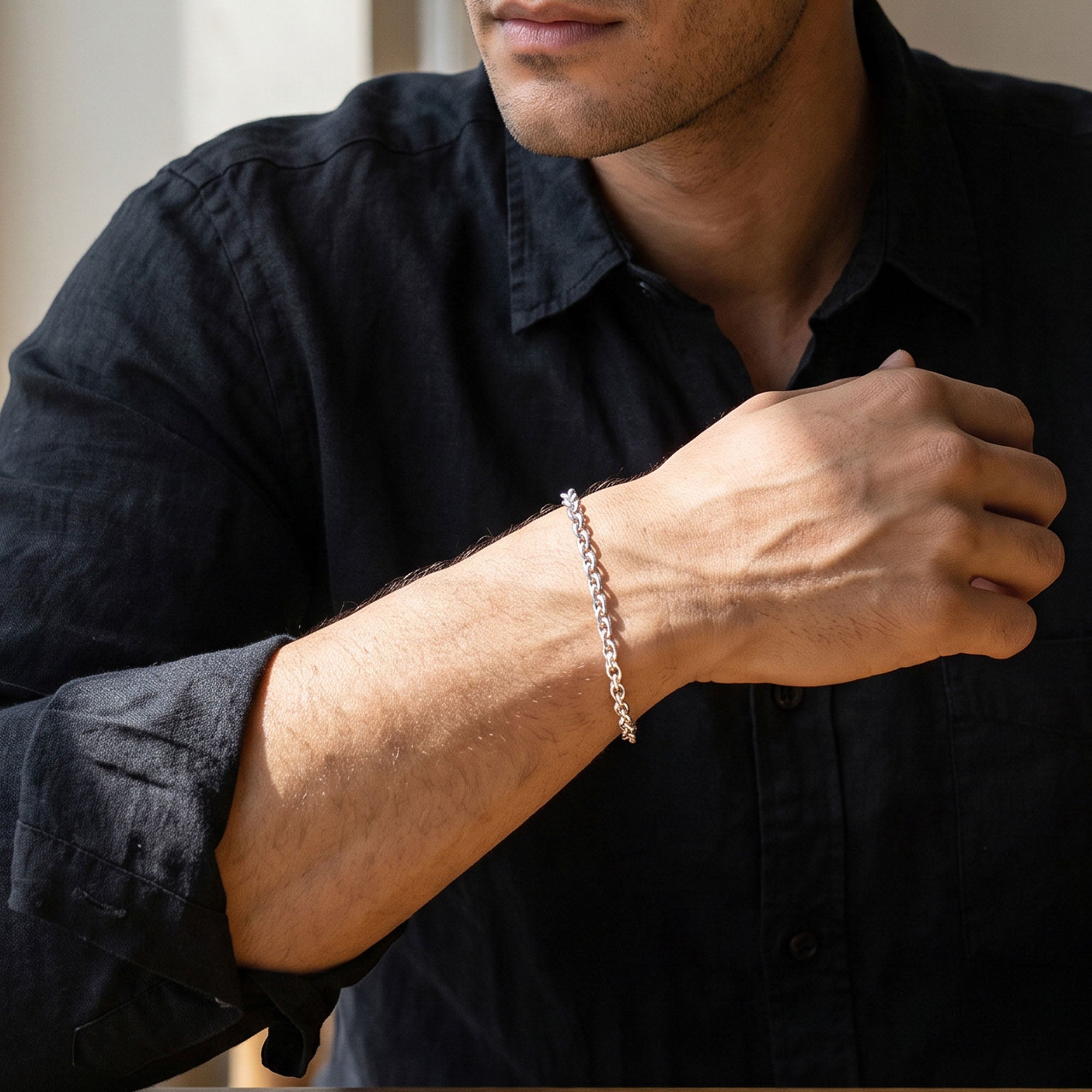 Classic Rolo Chained Bracelet