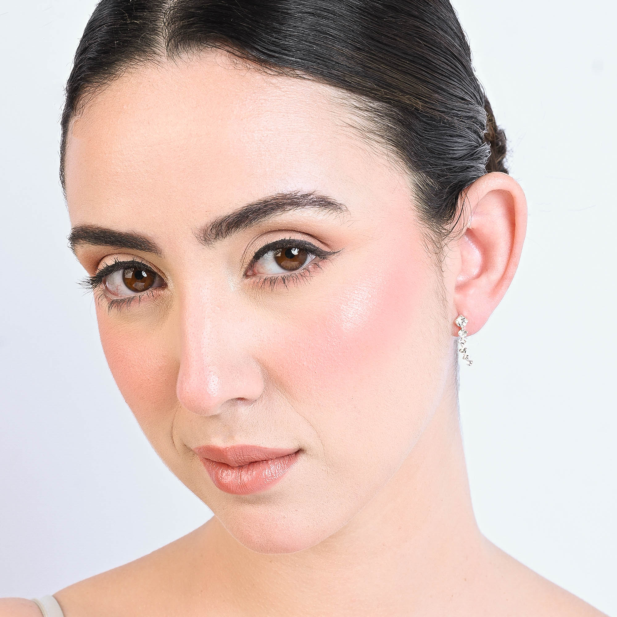 MoonArc Silver Earrings