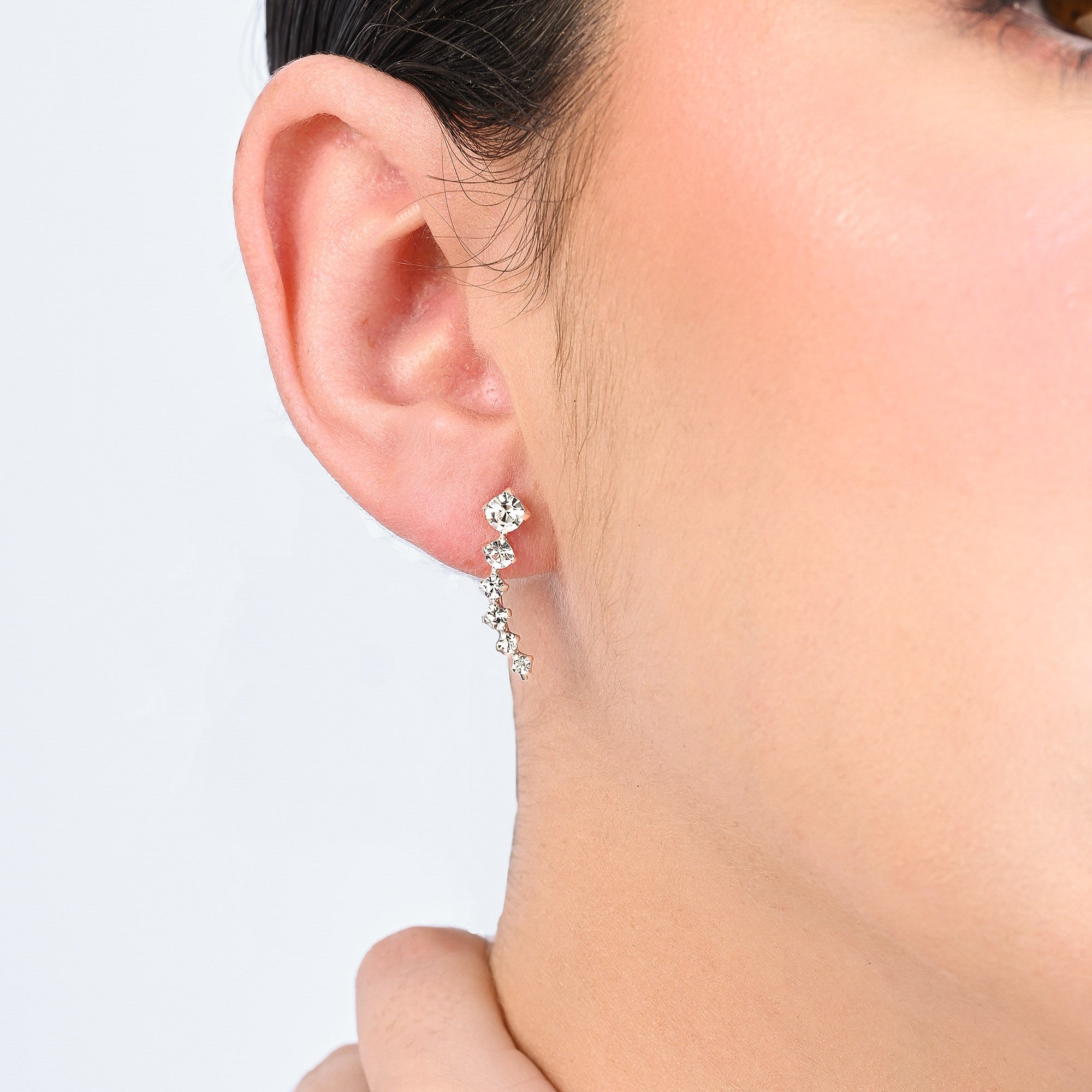 MoonArc Silver Earrings