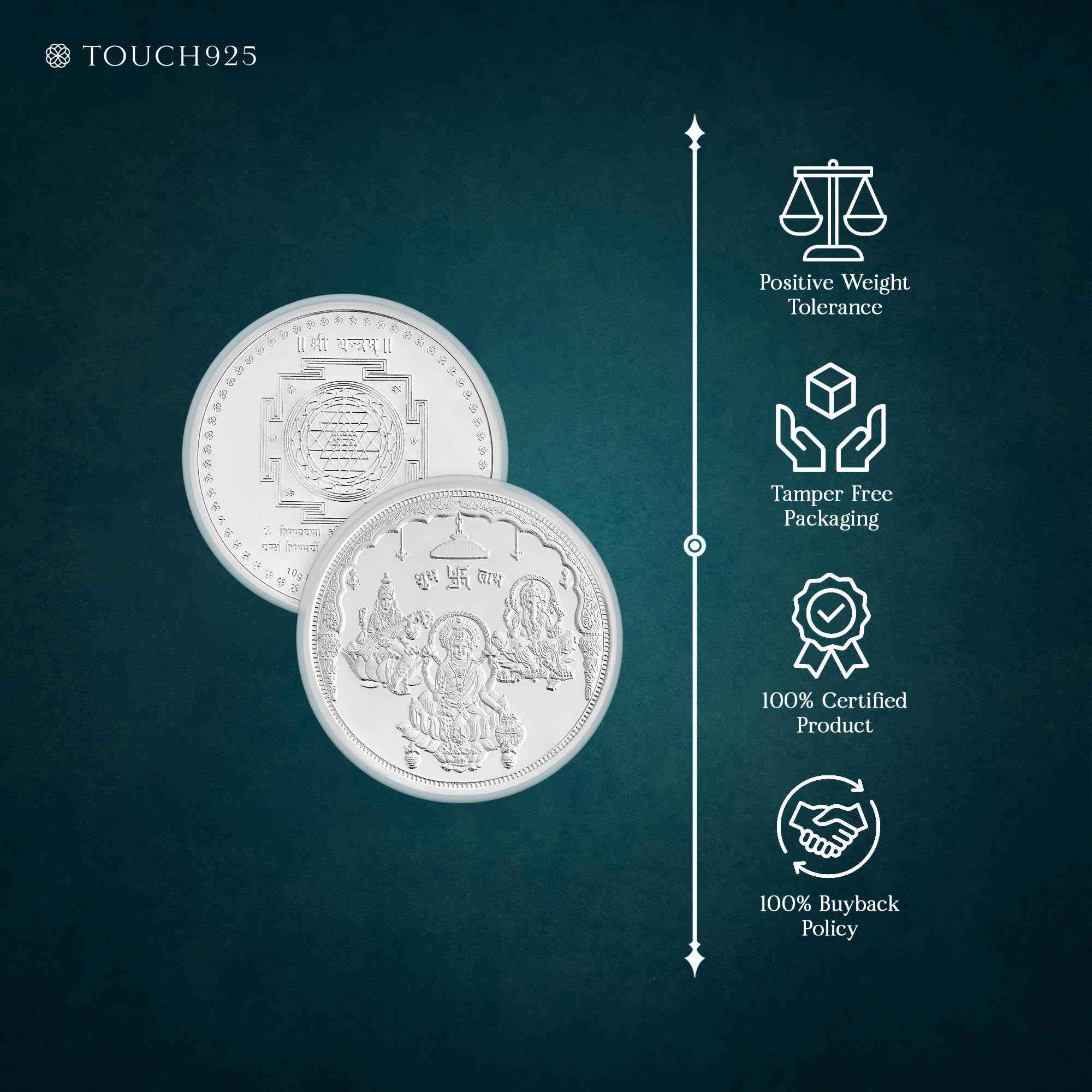 10g Lakshmi Ganesh Saraswati Coin