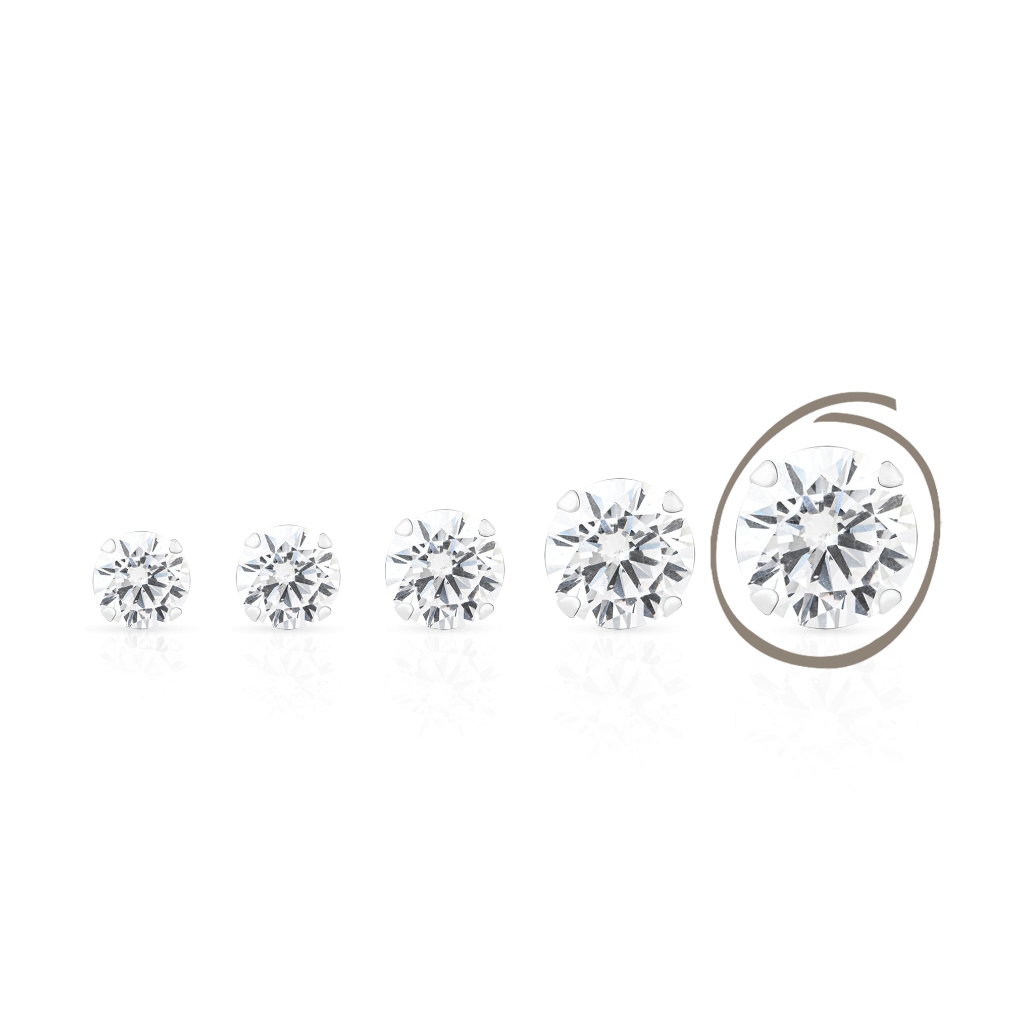 Classic Round CZ Stud Earrings