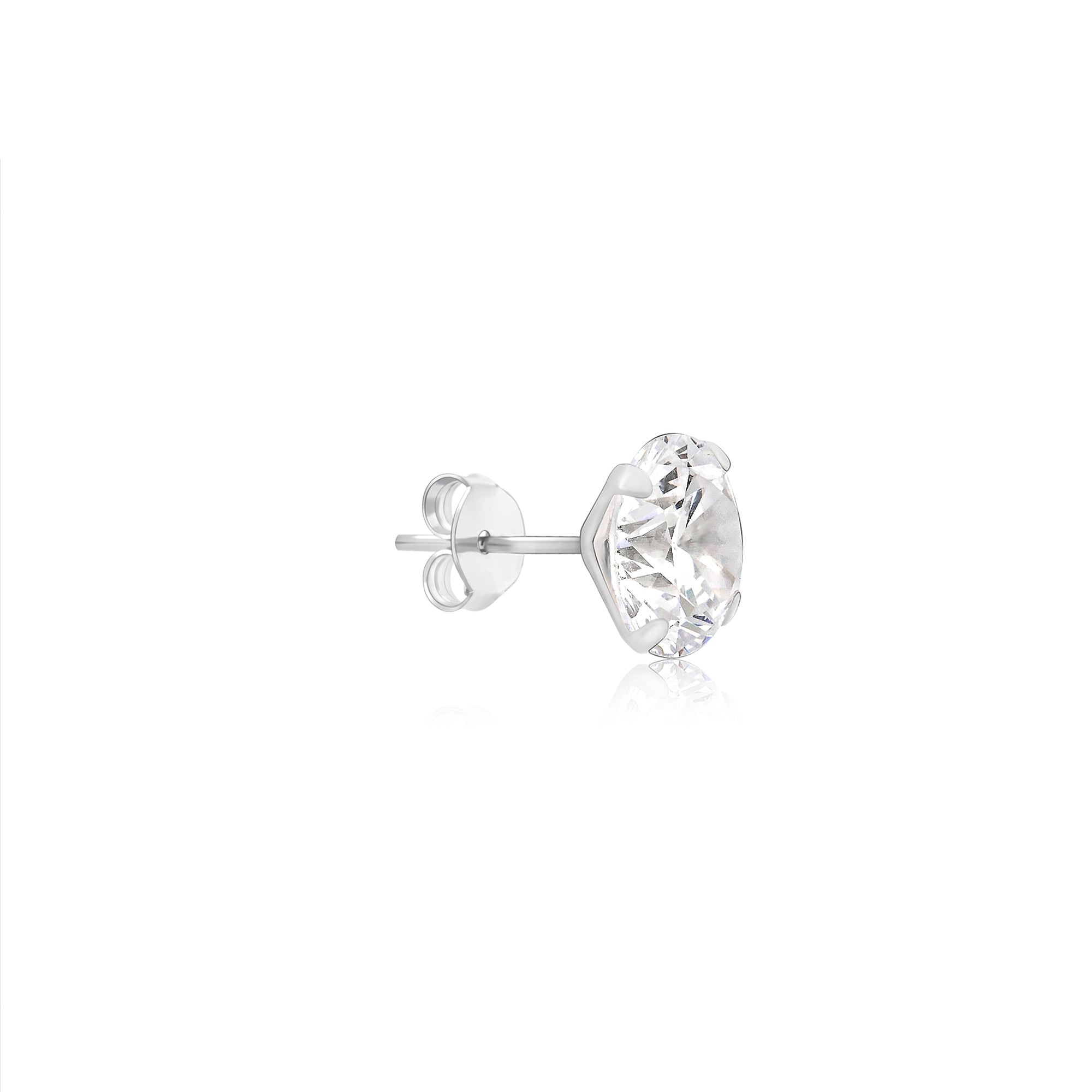 Classic Round CZ Stud Earrings