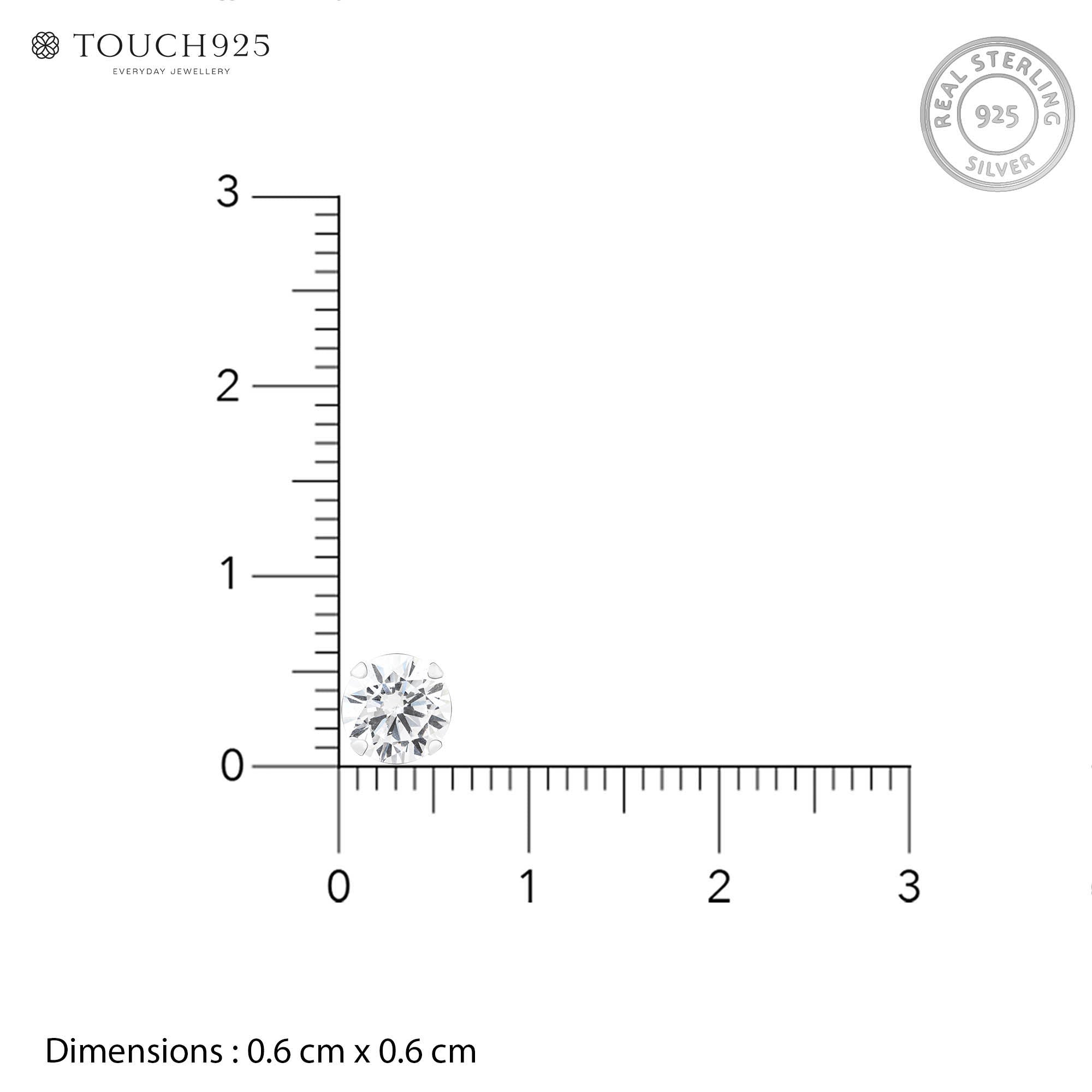 Classic Round CZ Stud Earrings