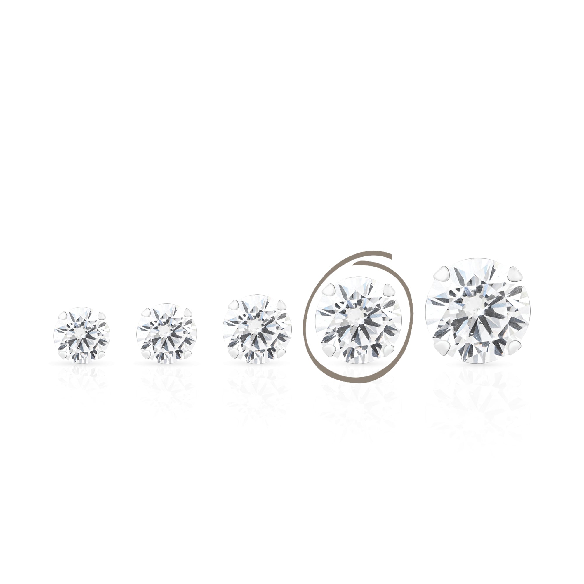 Classic Round CZ Stud Earrings
