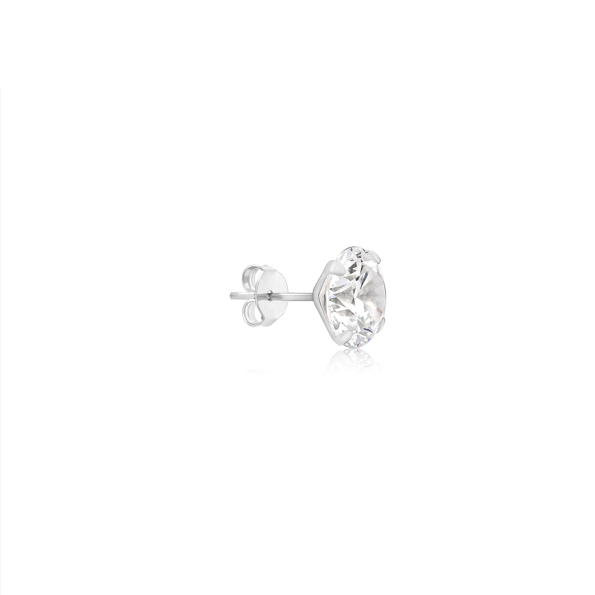 Classic Round CZ Stud Earrings