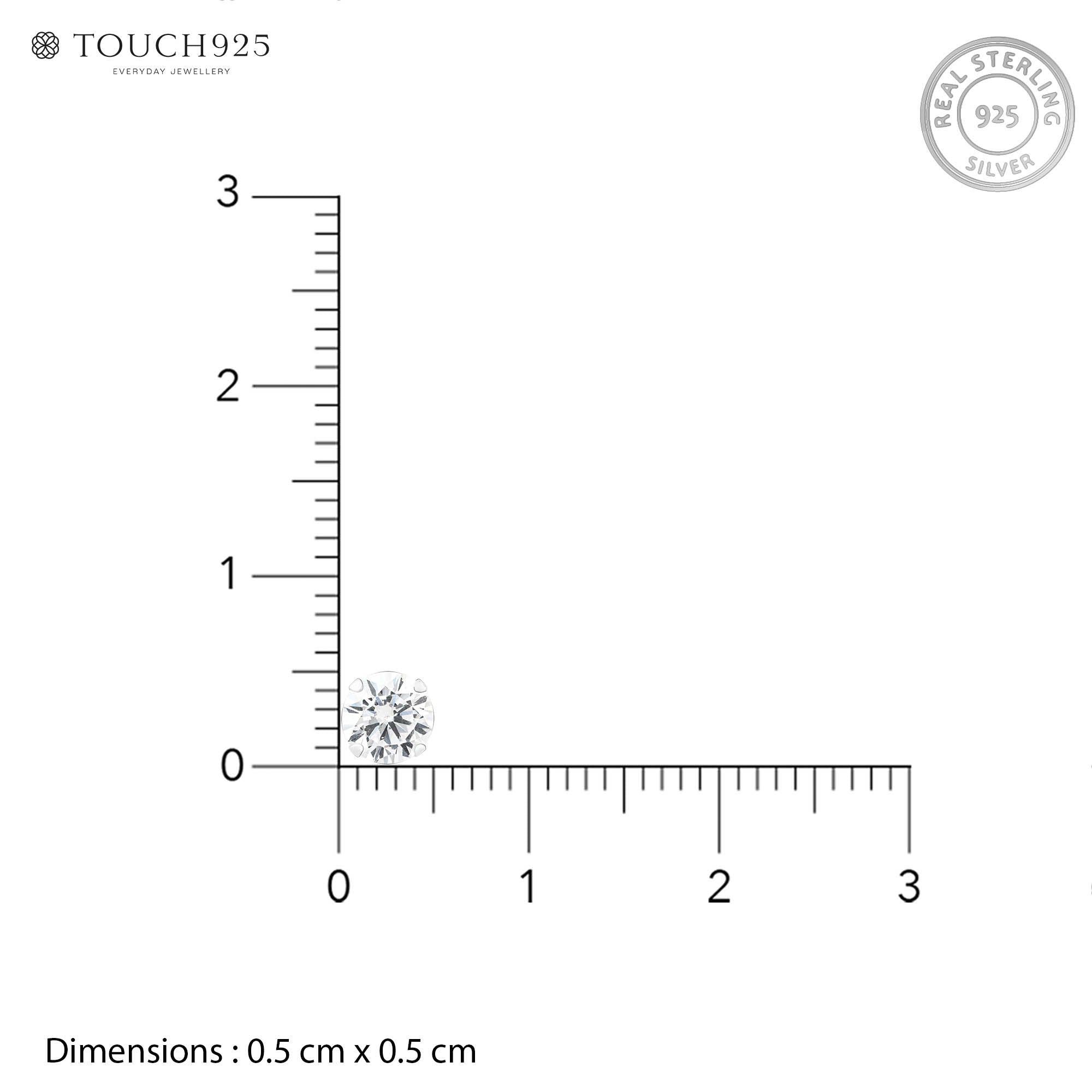 Classic Round CZ Stud Earrings