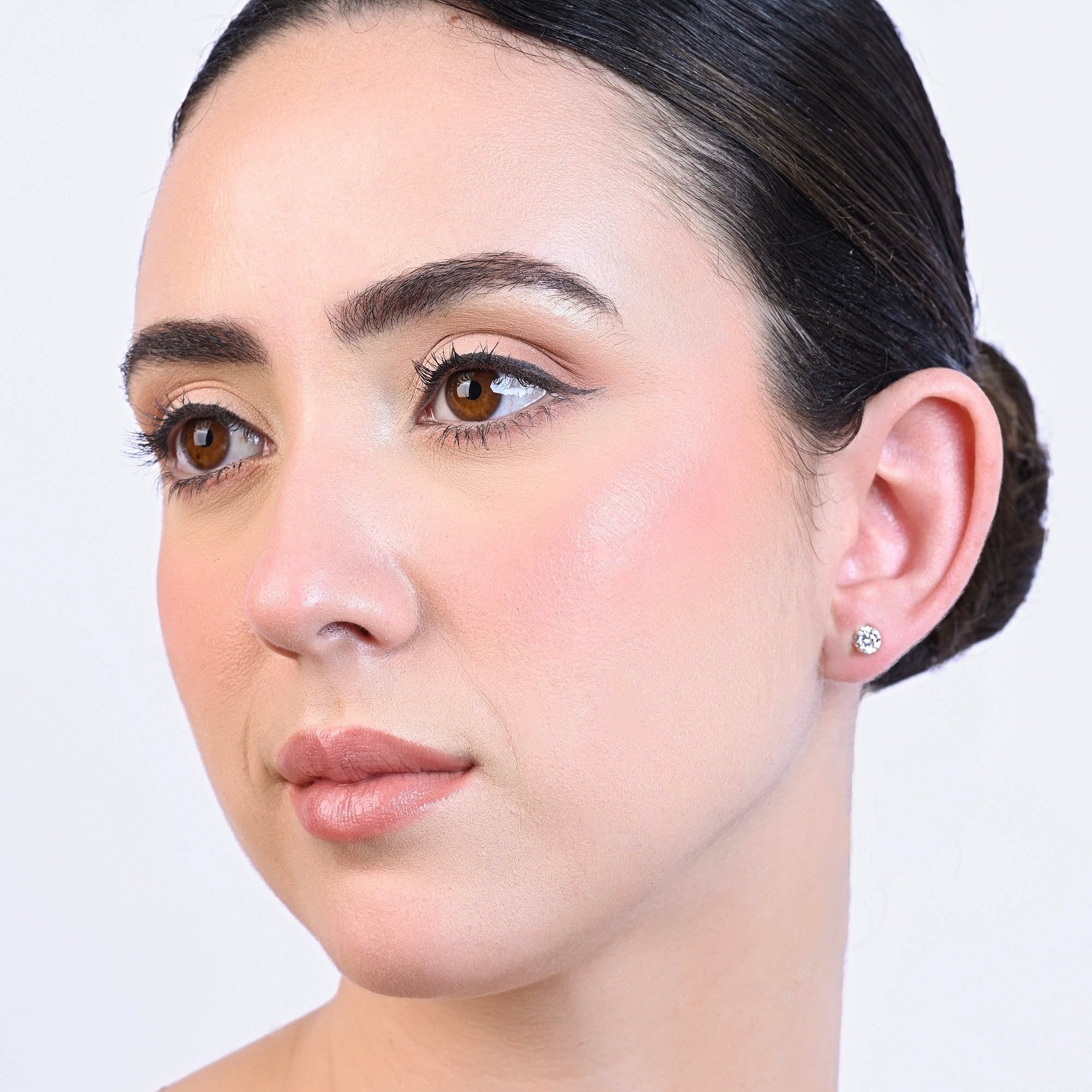 Classic Round CZ Stud Earrings