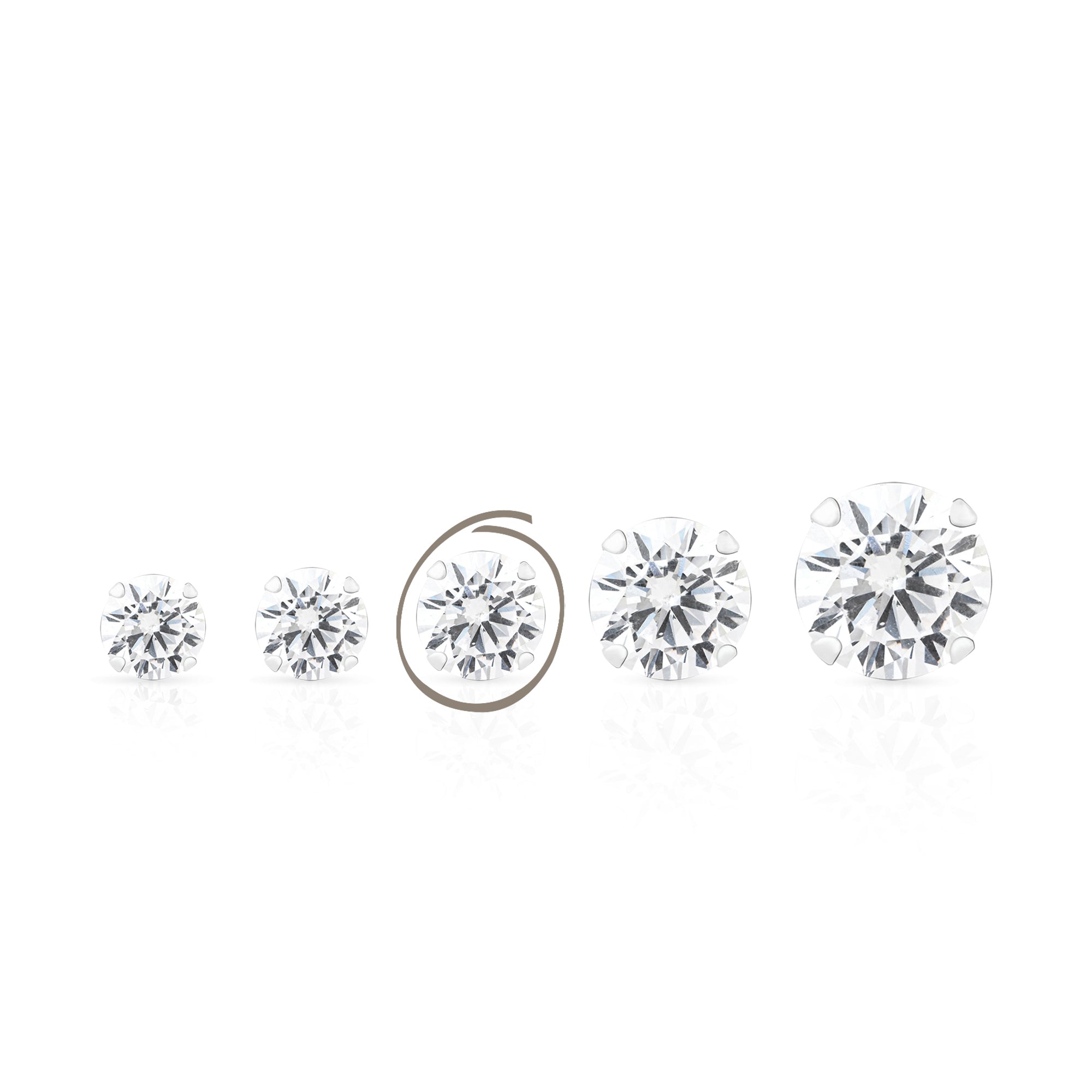 Classic Round CZ Stud Earrings