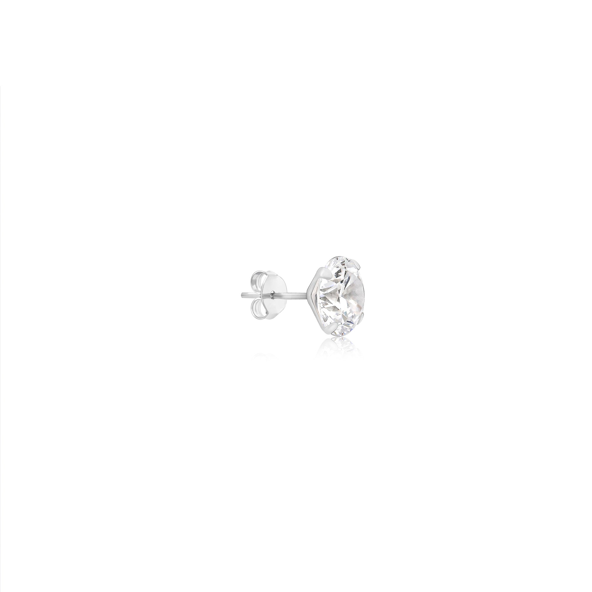 Classic Round CZ Stud Earrings