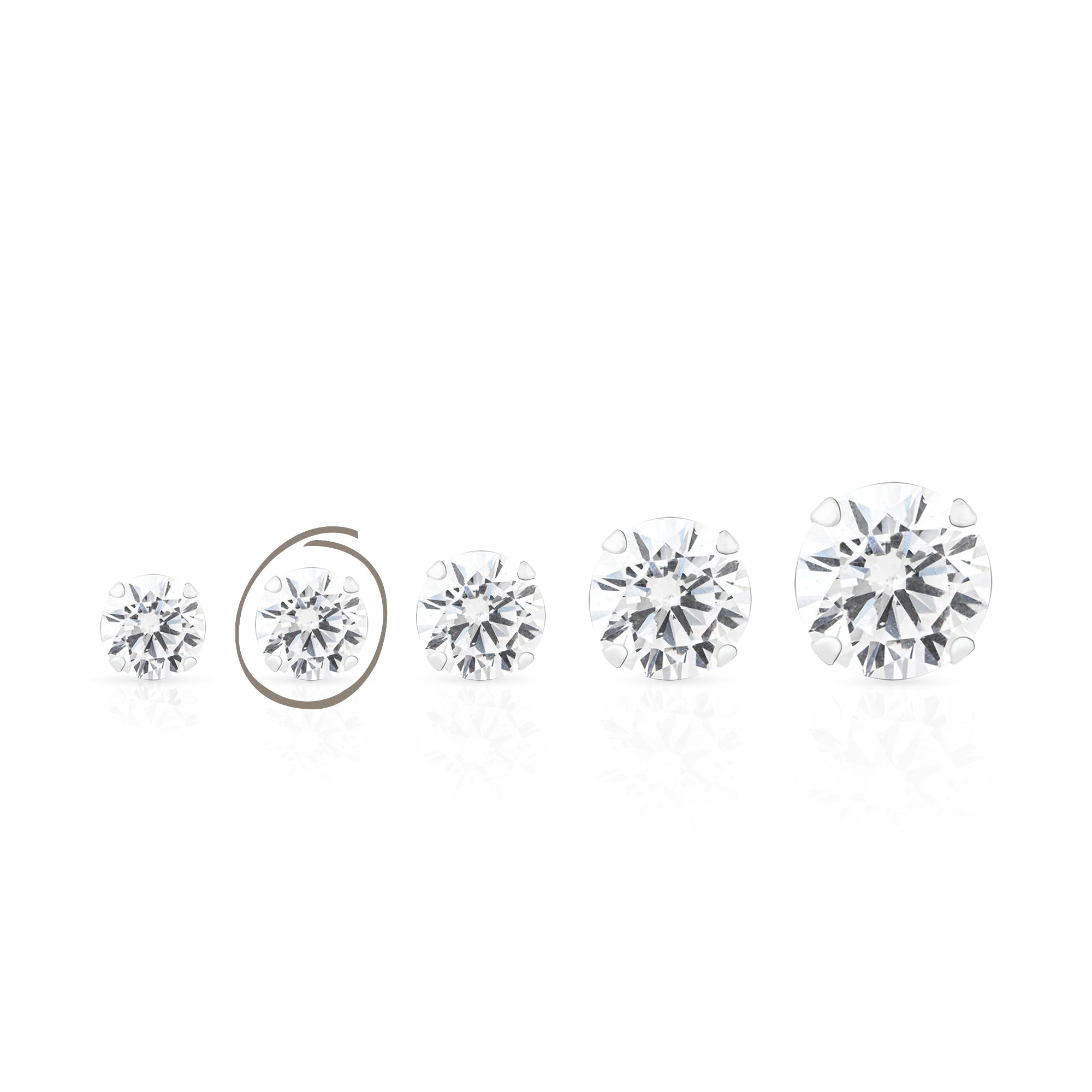 Classic Round CZ Stud Earrings