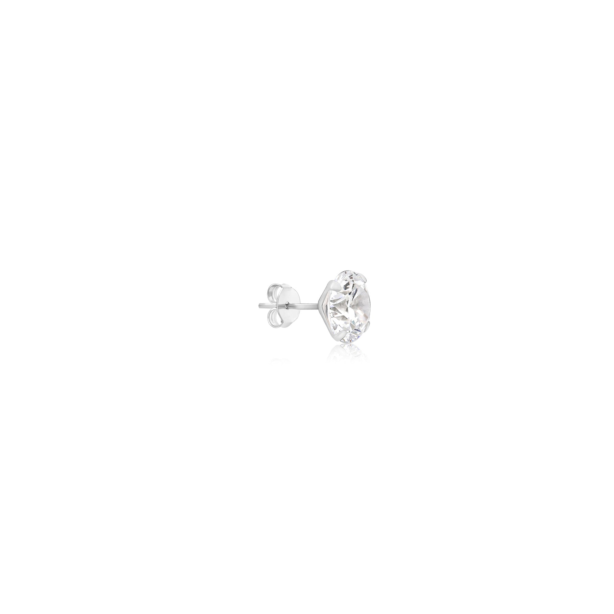 Classic Round CZ Stud Earrings
