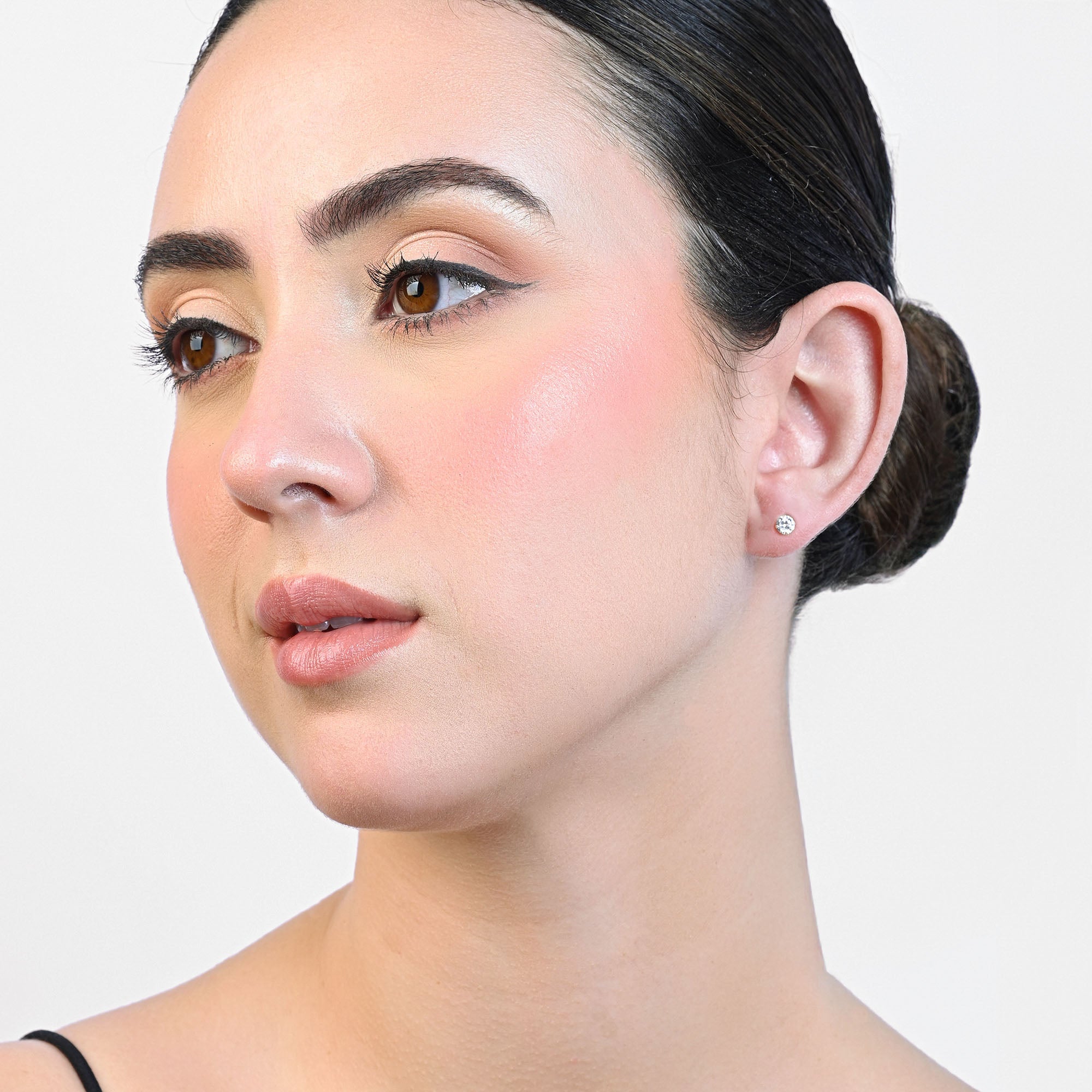 Classic Round CZ Stud Earrings