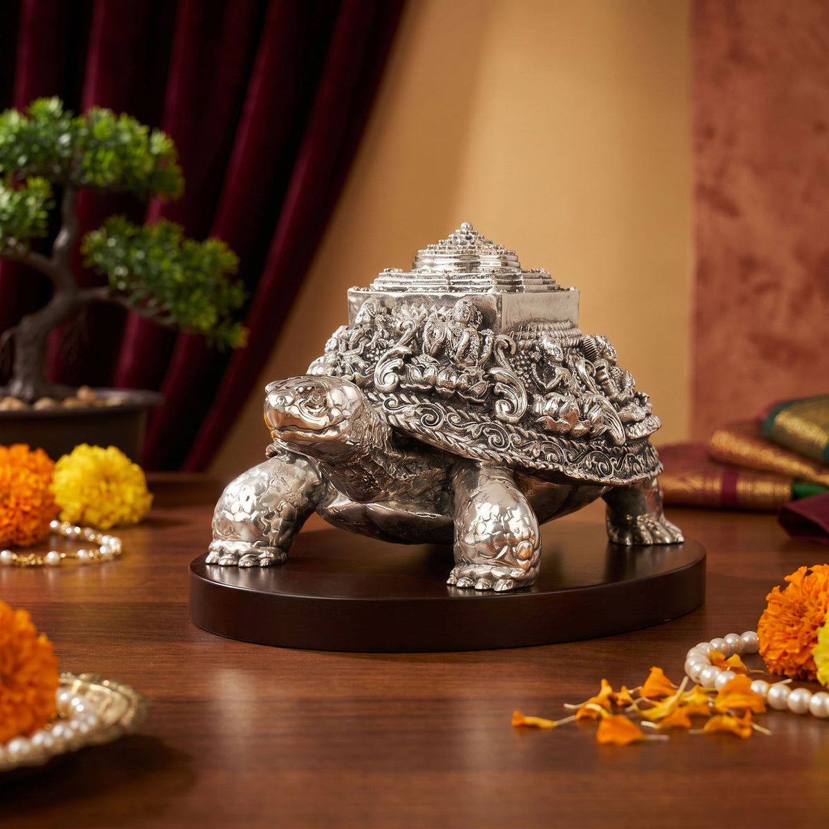 999 Silver Plated Meru Sri Yantra