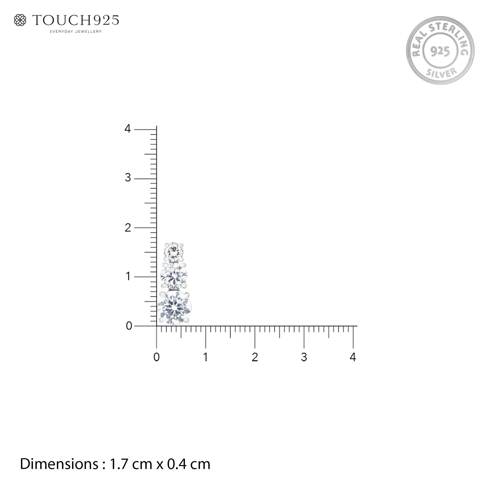 Cascade Trio Stud Earrings