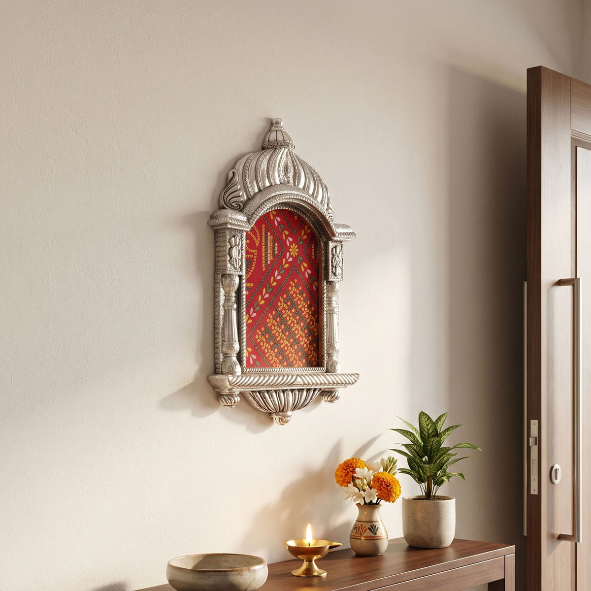 999 Silver Plated Decorative Pooja Frame