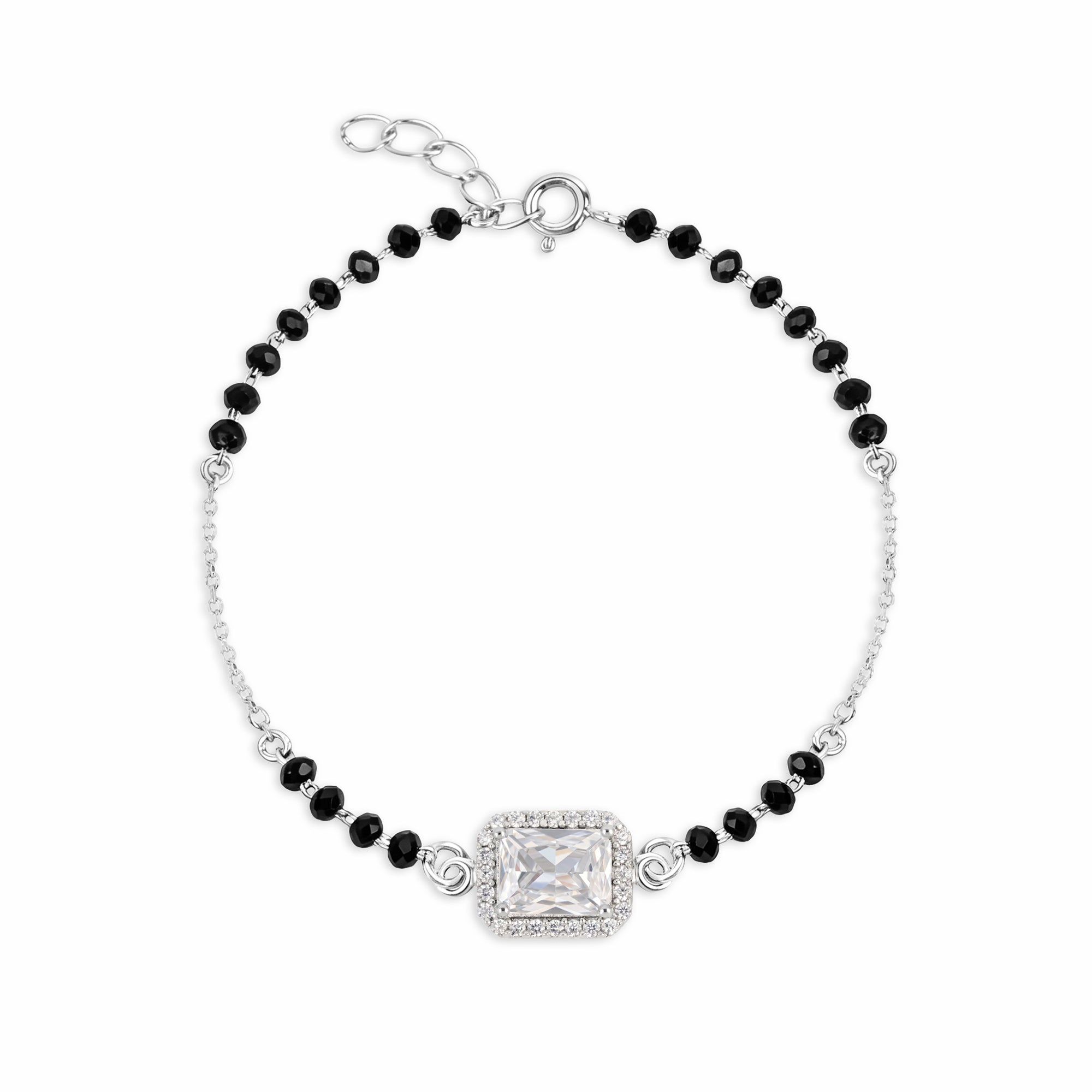 Emerald-Cut Halo CZ Bracelet