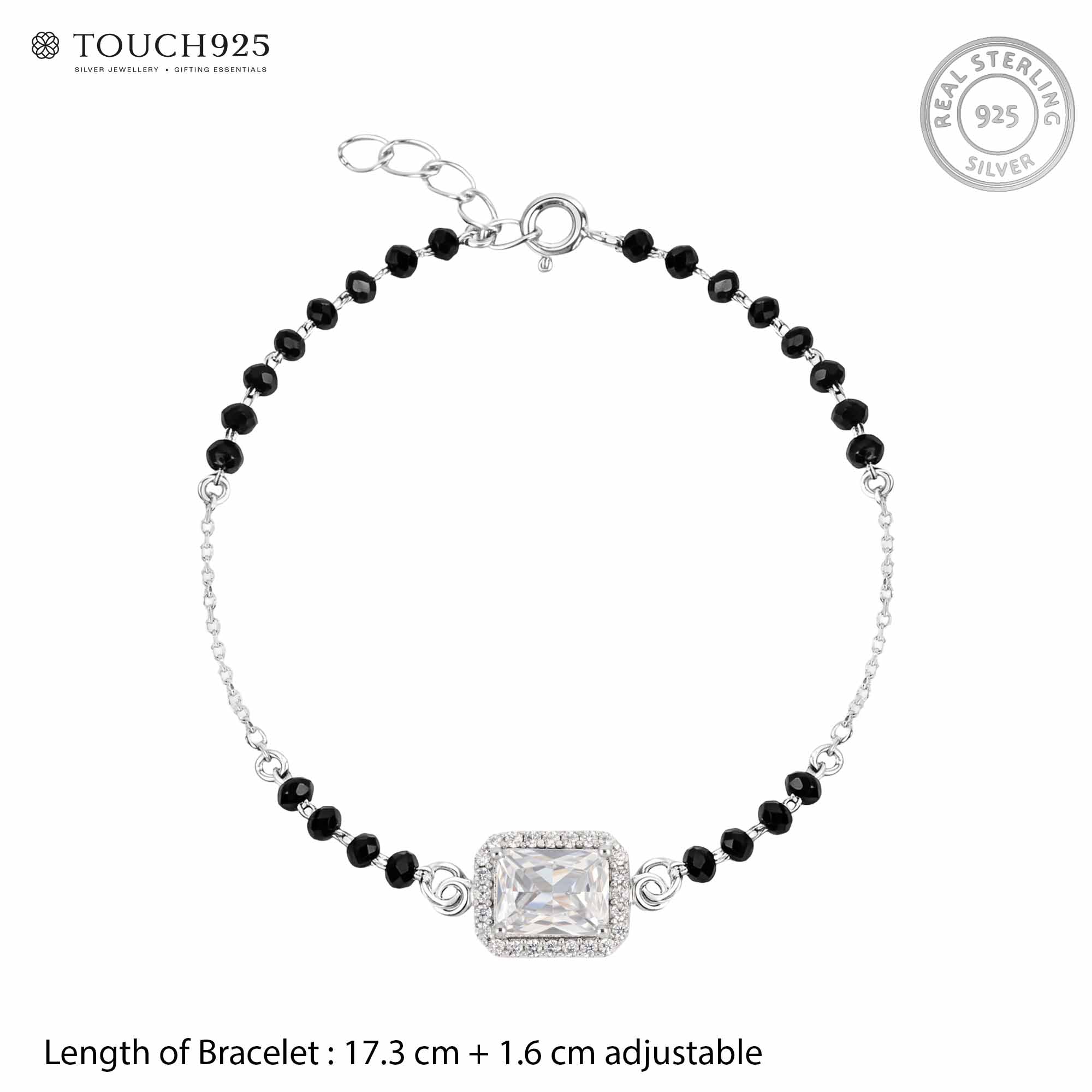 Emerald-Cut Halo CZ Bracelet