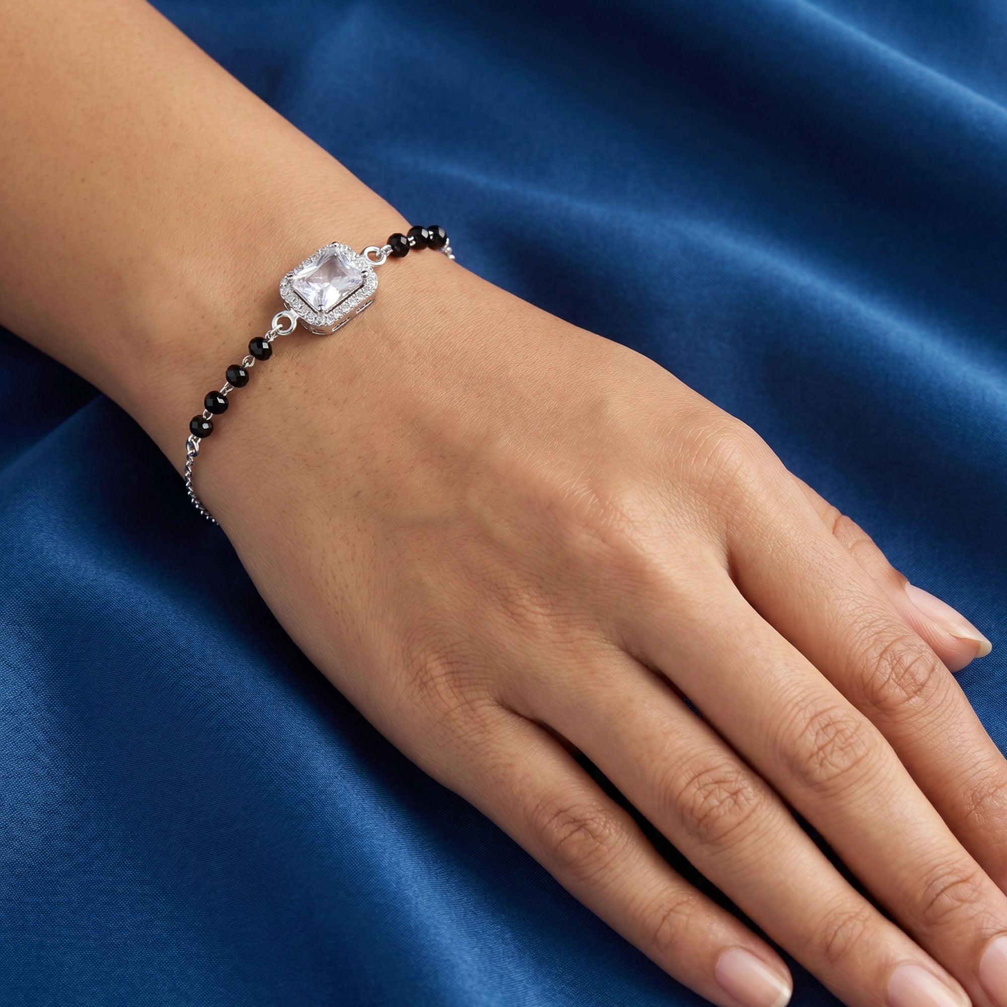 Emerald-Cut Halo CZ Bracelet