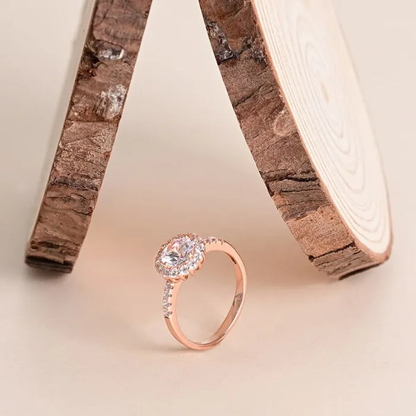 Enchanting Elegance Rose Gold Ring - Touch925