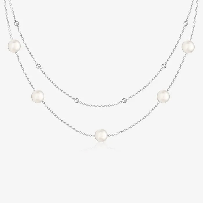 Layered Pearl Jewellery Set - Touch925