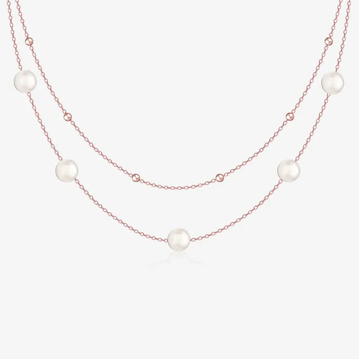 Layered Pearl Jewellery Set - Touch925