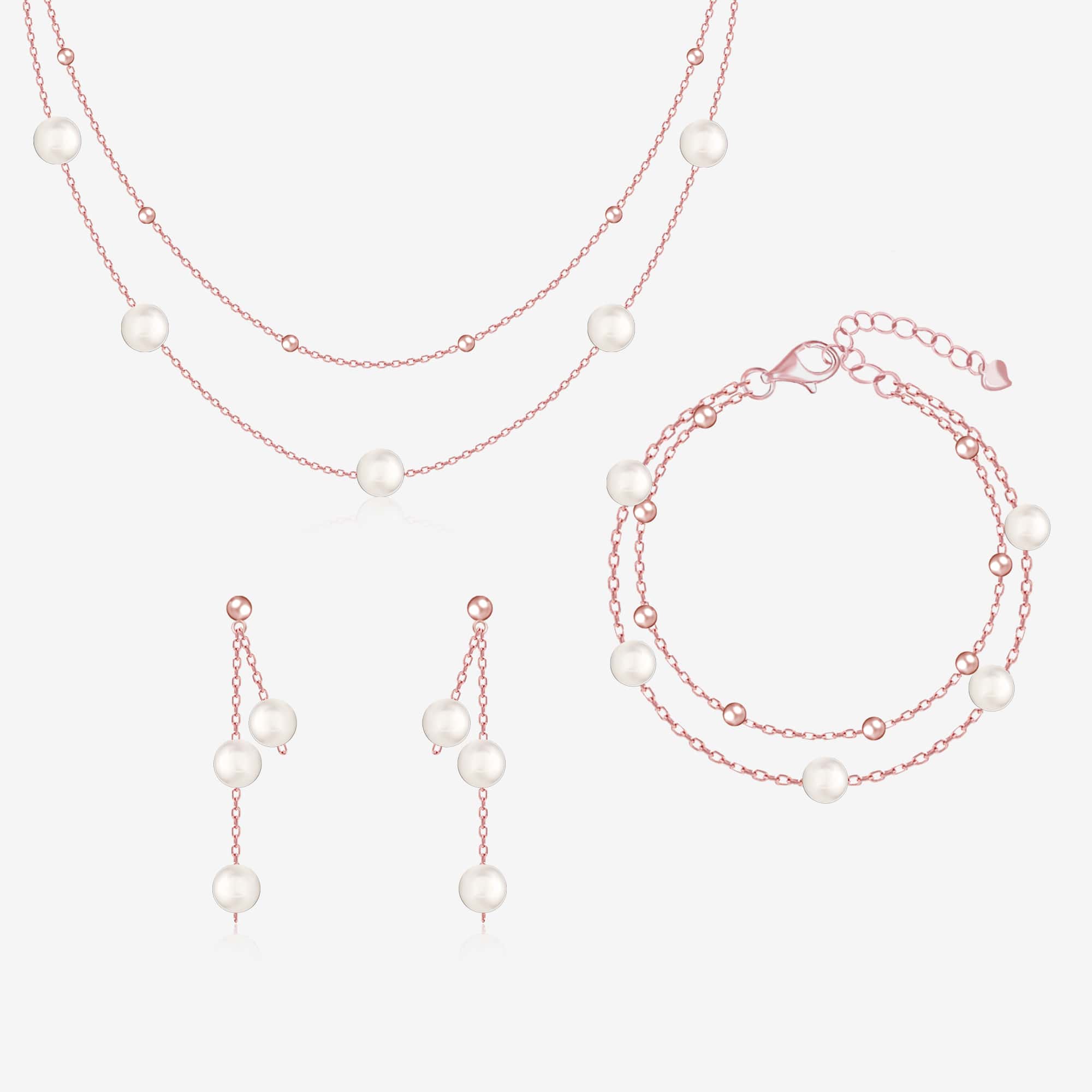 Layered Pearl Jewellery Set