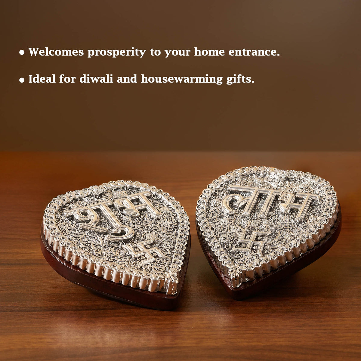 Silver Shubh Labh Wall Hanging