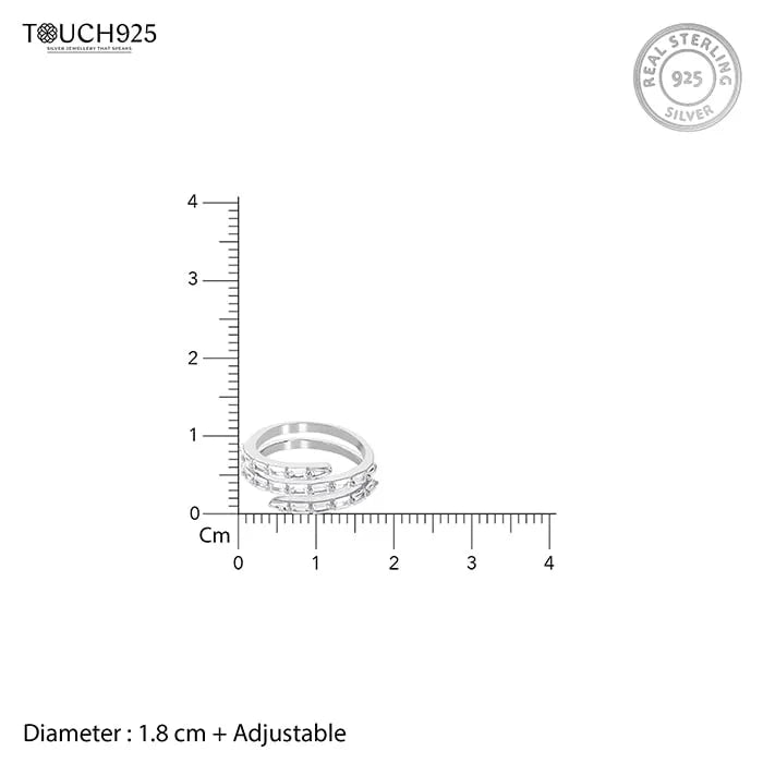 Interwoven Elegance Trio Ring - Touch925