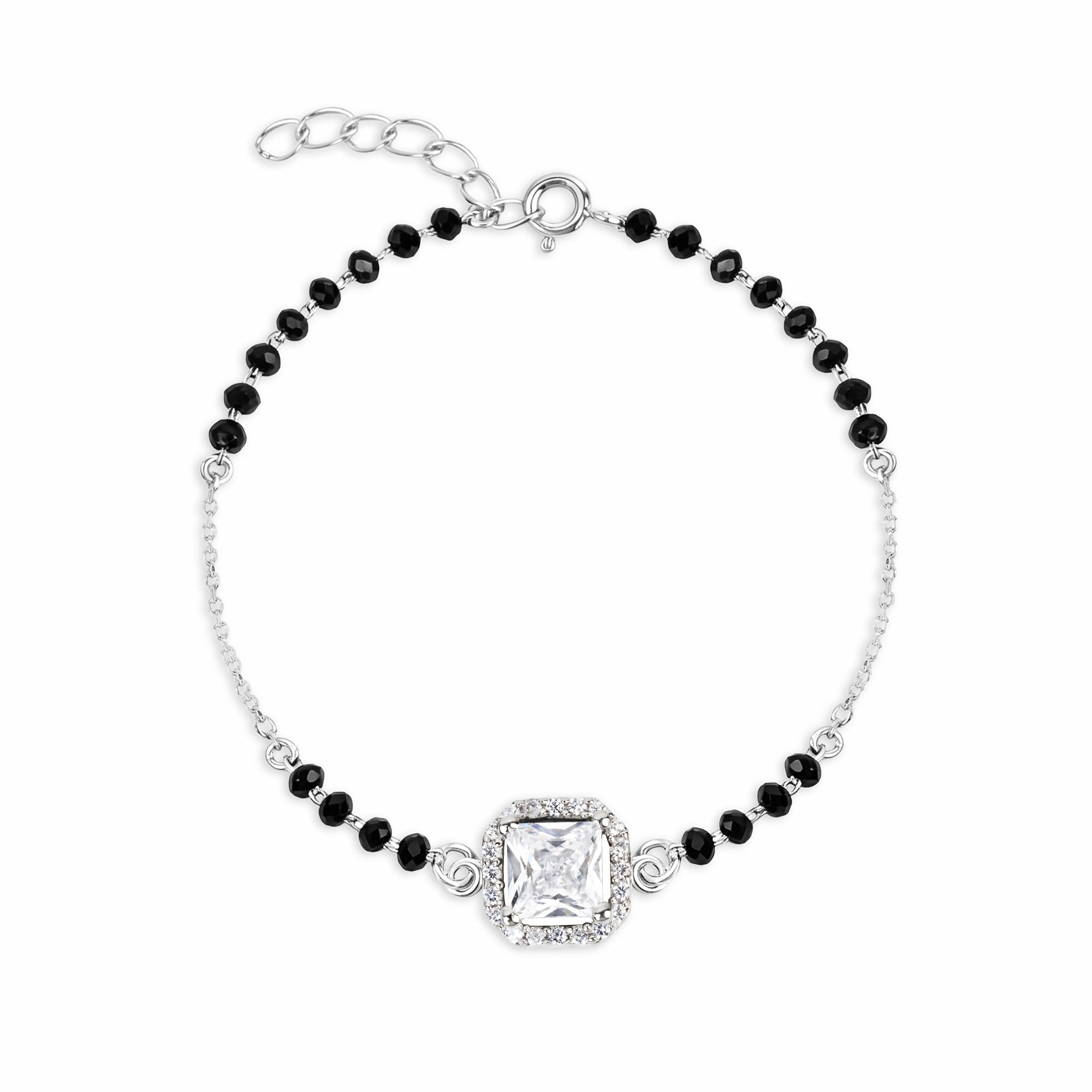 Princess-Cut Halo CZ Bracelet