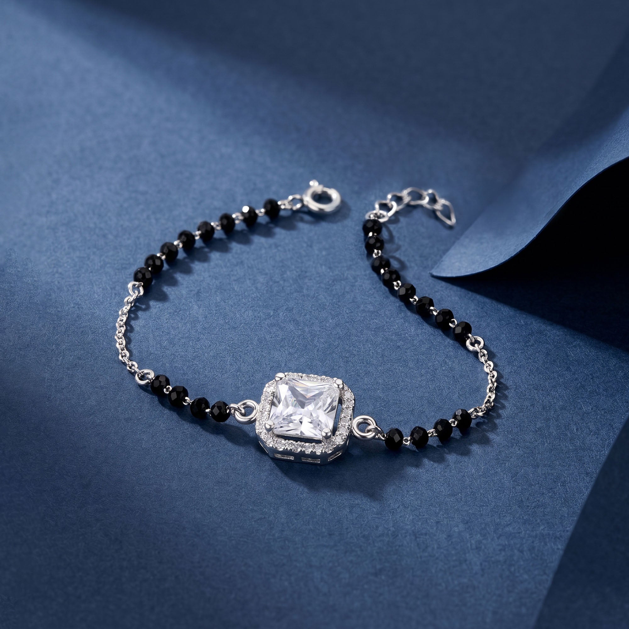 Princess-Cut Halo CZ Bracelet