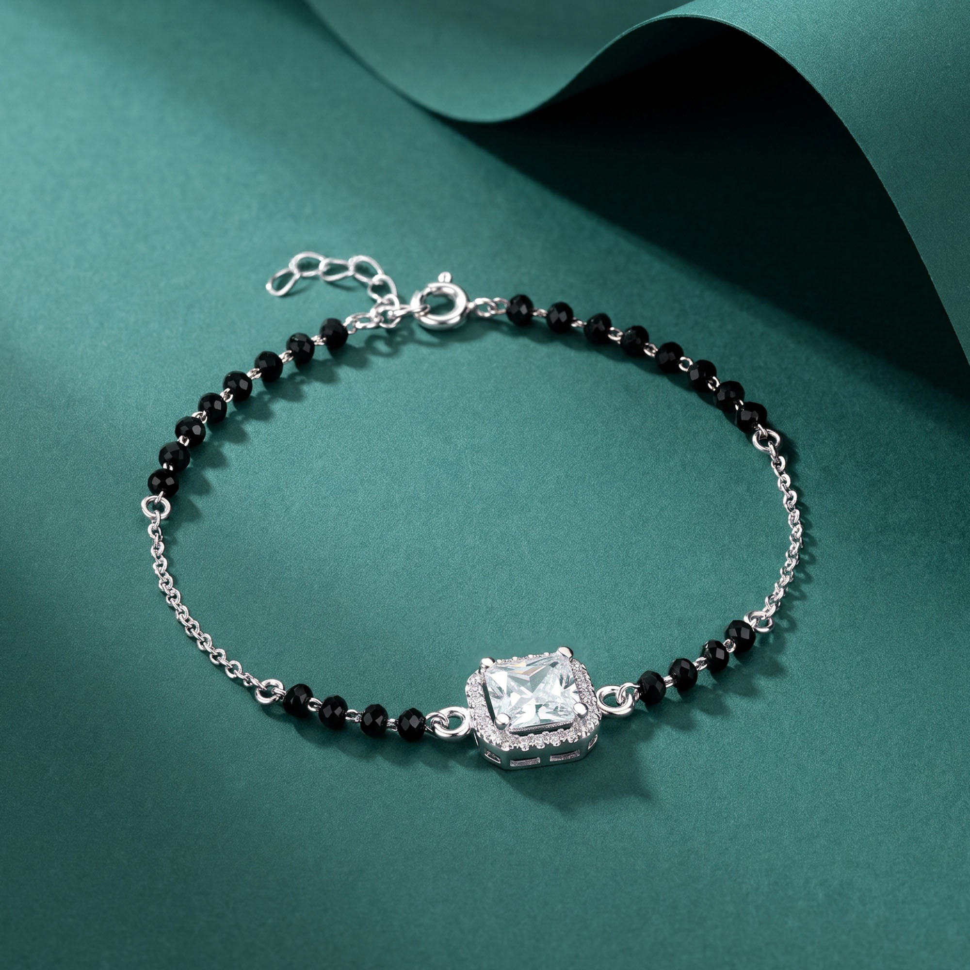 Princess-Cut Halo CZ Bracelet