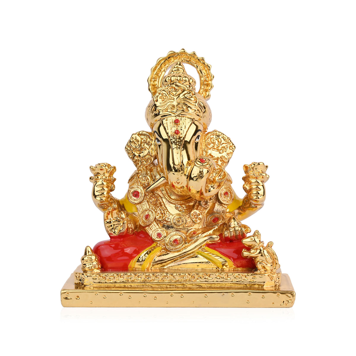 24K Gold Foil Lord Ganesha Idol