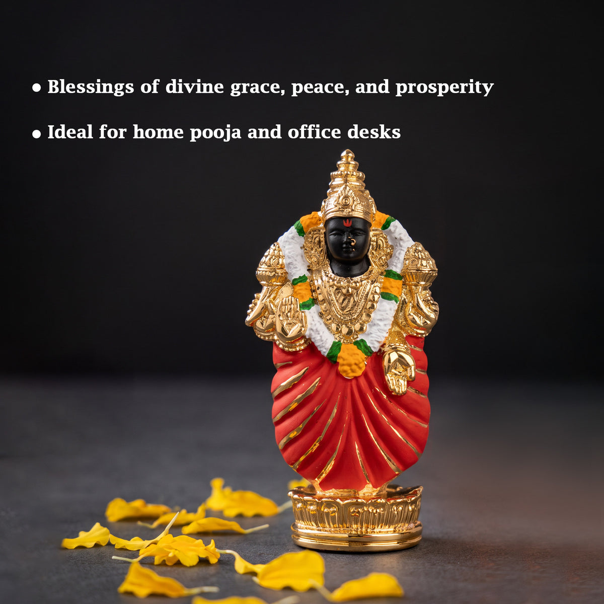24K Gold Foil Goddess Padmavati Idol